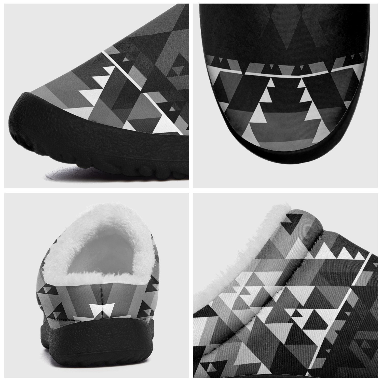 Writing on Stone Black and White Ikinnii Indoor Slipper 49 Dzine