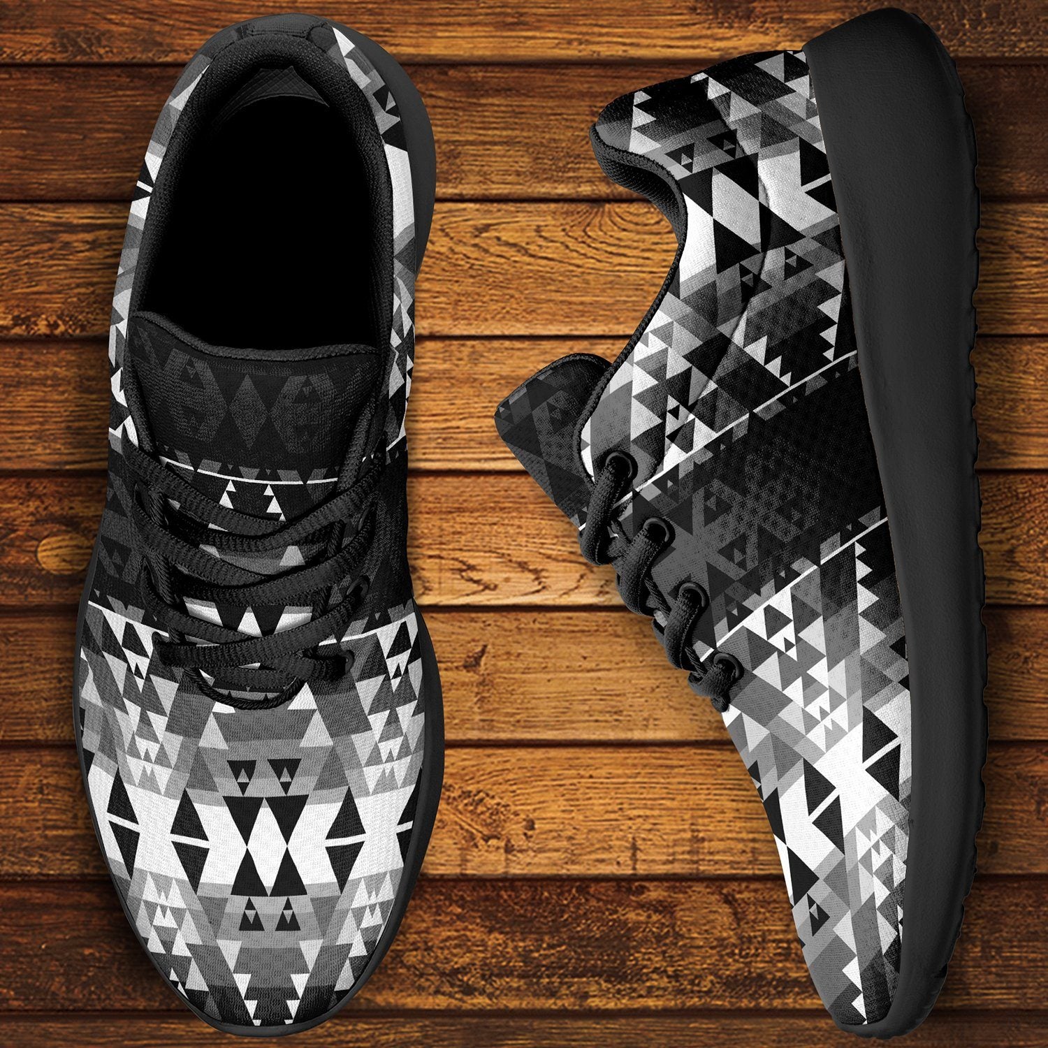 Writing on Stone Black and White Ikkaayi Sport Sneakers 49 Dzine