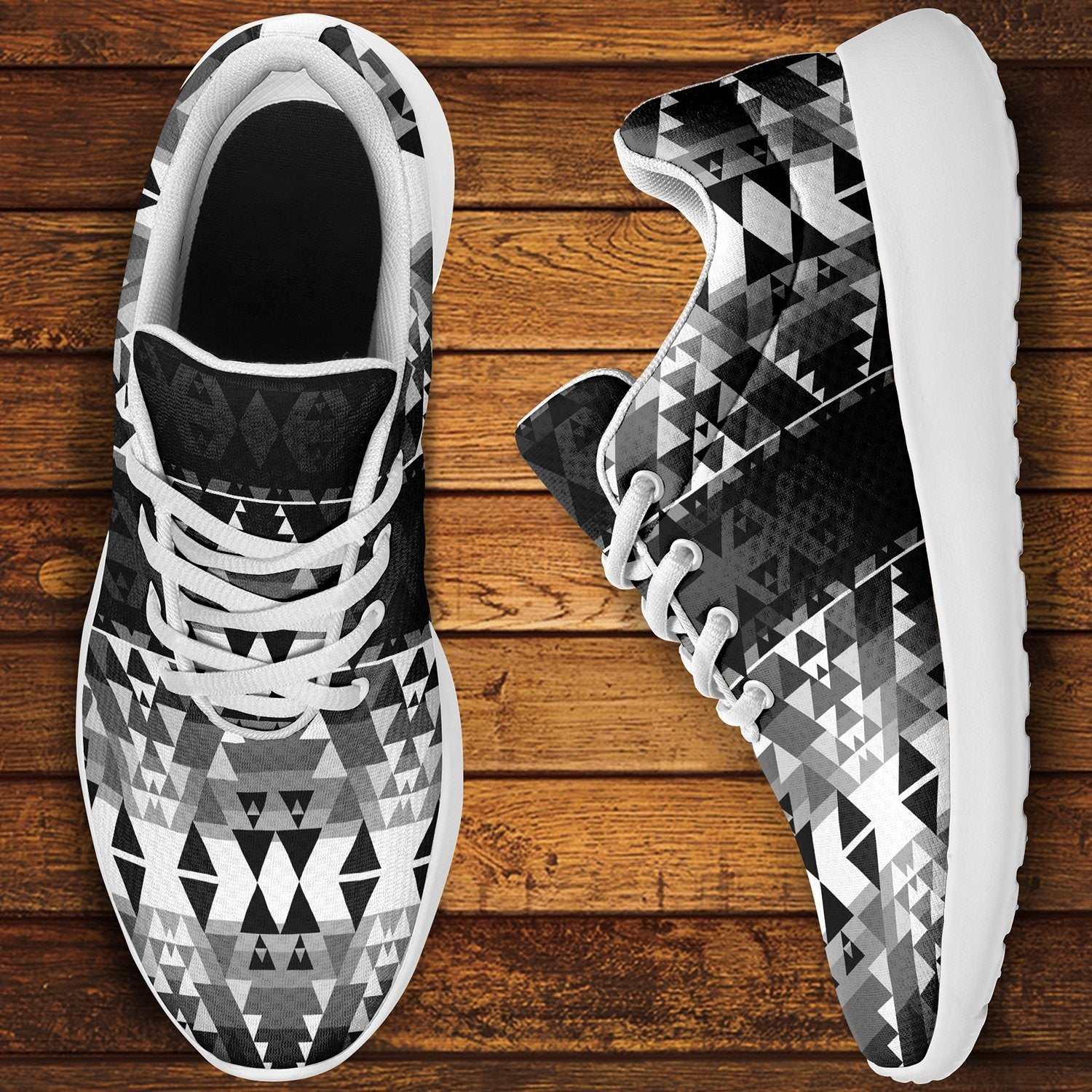 Writing on Stone Black and White Ikkaayi Sport Sneakers 49 Dzine