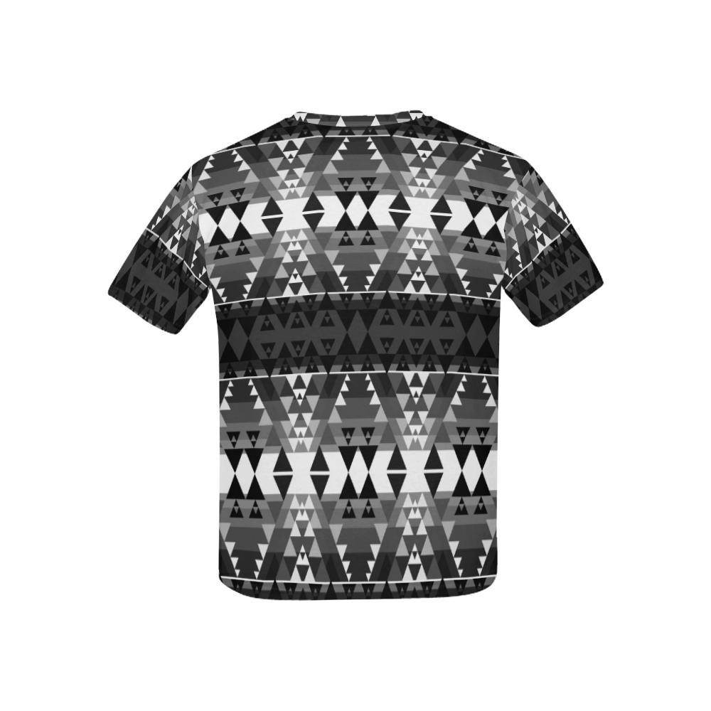 Writing on Stone Black and White Kids' All Over Print T-shirt (USA Size) (Model T40) All Over Print T-shirt for Kid (T40) e-joyer