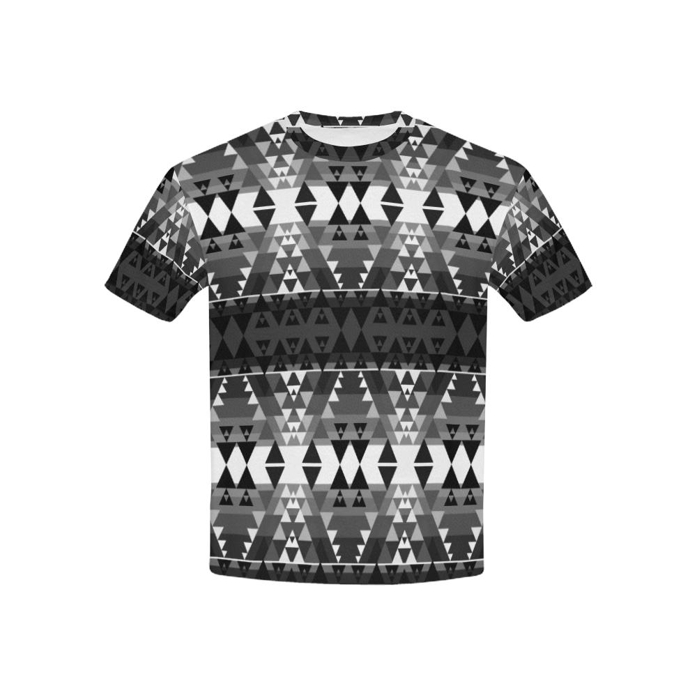 Writing on Stone Black and White Kids' All Over Print T-shirt (USA Size) (Model T40) All Over Print T-shirt for Kid (T40) e-joyer