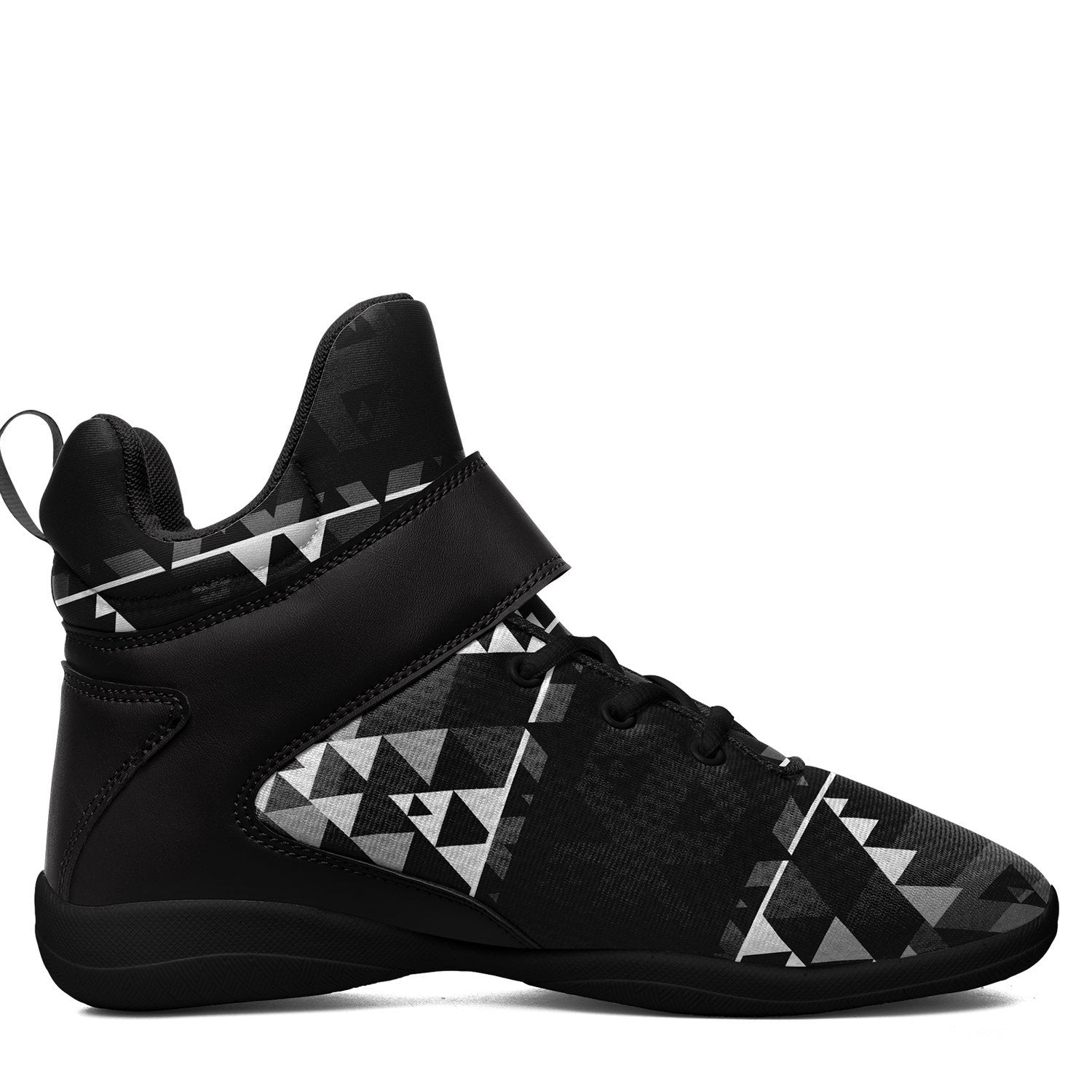 Writing on Stone Black and White Kid's Ipottaa Basketball / Sport High Top Shoes 49 Dzine