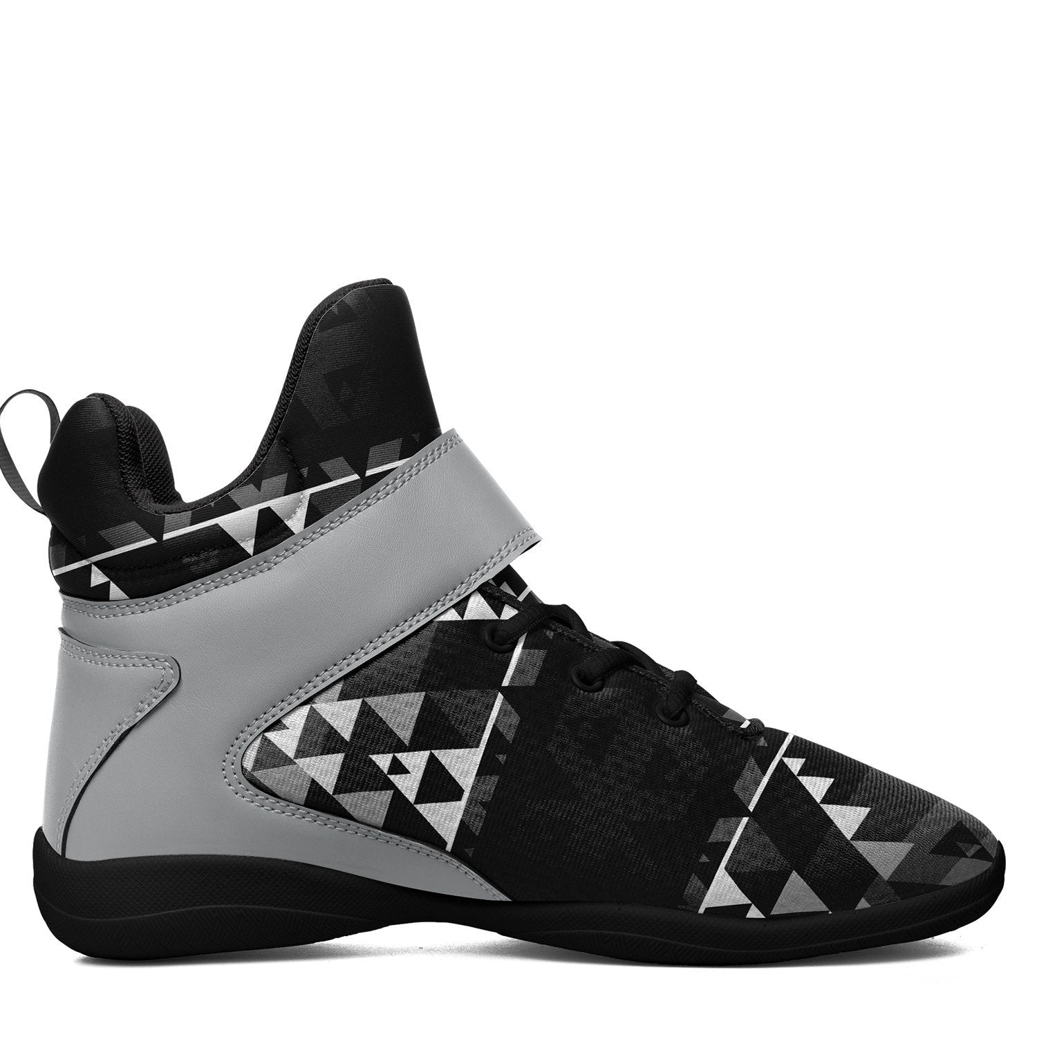 Writing on Stone Black and White Kid's Ipottaa Basketball / Sport High Top Shoes 49 Dzine
