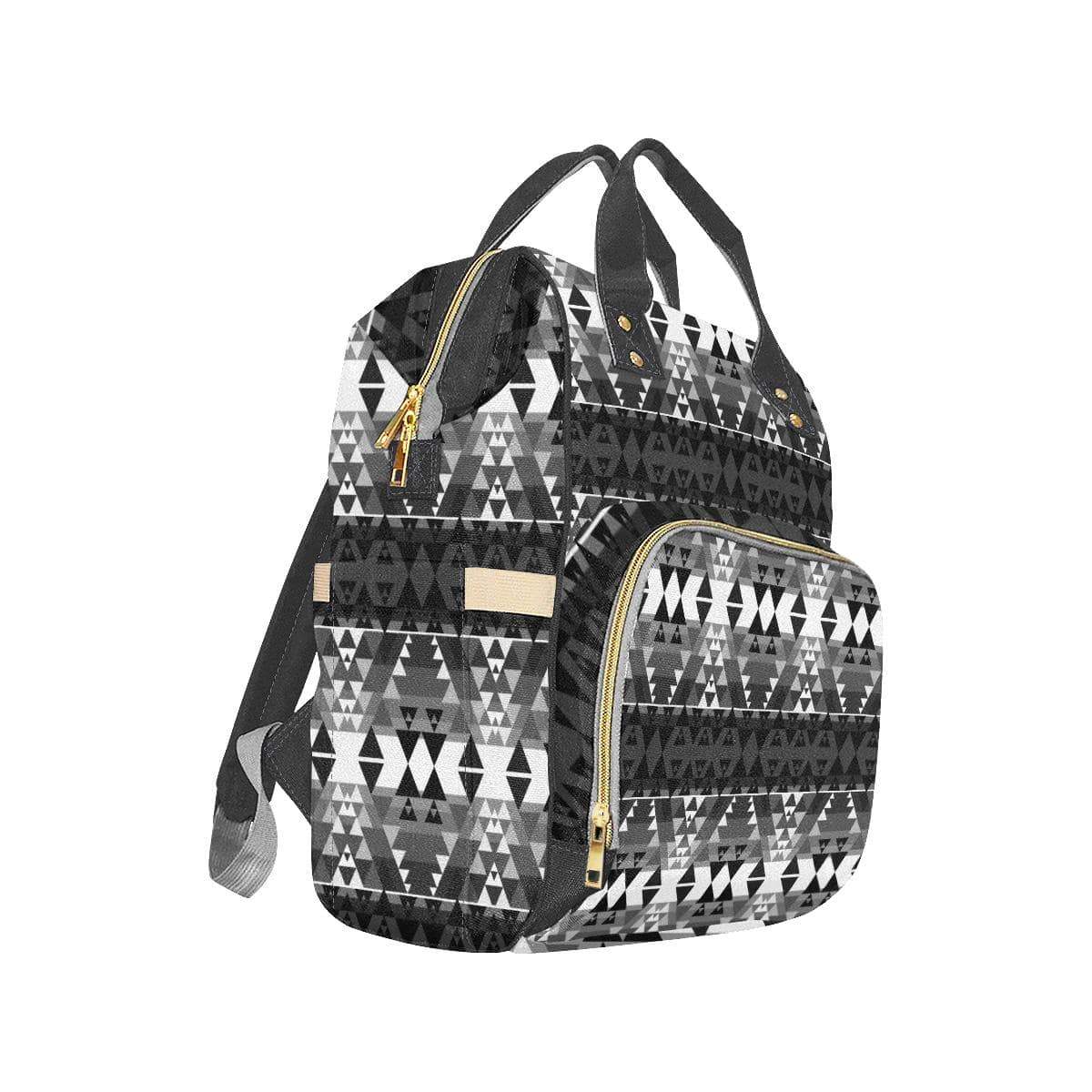 Writing on Stone Black and White Multi-Function Diaper Backpack (Model 1688) Diaper Backpack (1688) e-joyer