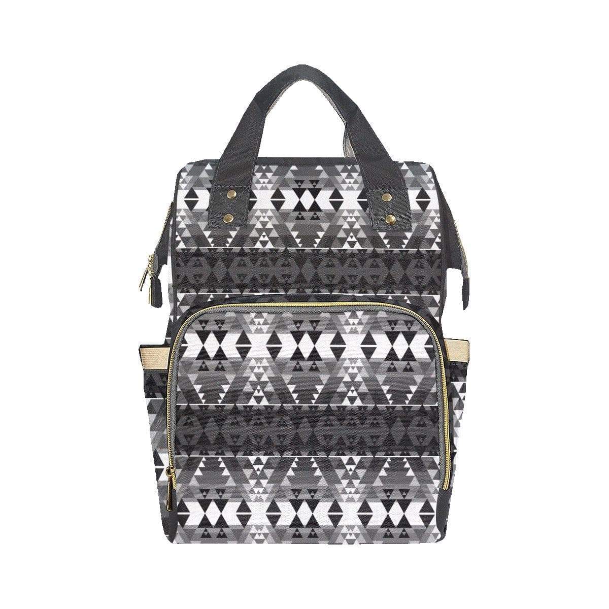 Writing on Stone Black and White Multi-Function Diaper Backpack (Model 1688) Diaper Backpack (1688) e-joyer