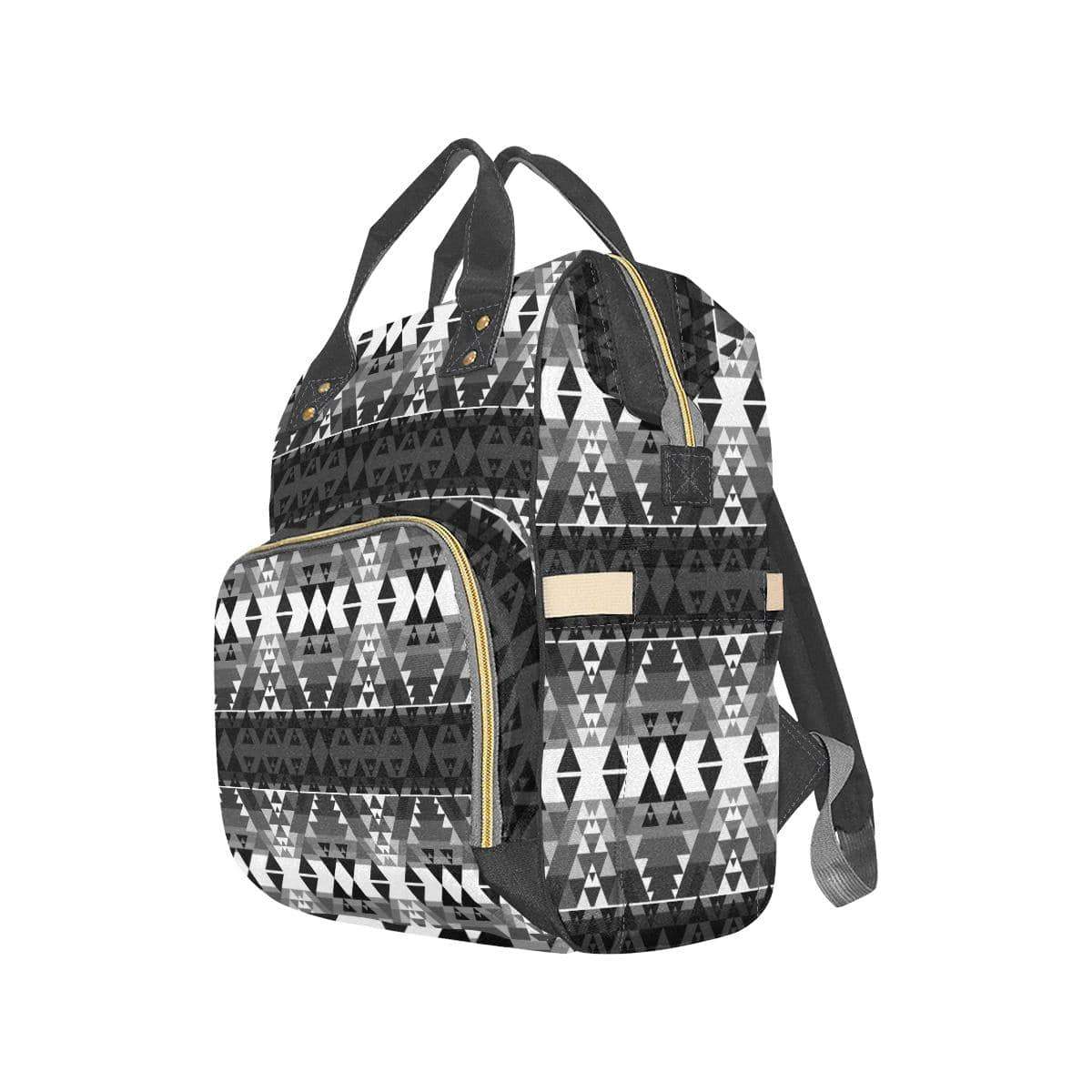 Writing on Stone Black and White Multi-Function Diaper Backpack (Model 1688) Diaper Backpack (1688) e-joyer