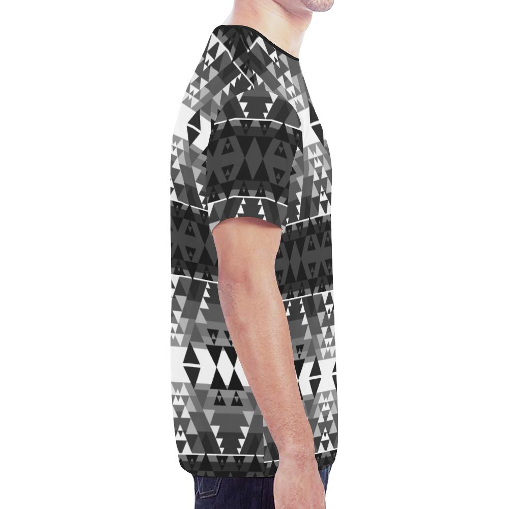 Writing on Stone Black and White New All Over Print T-shirt for Men/Large Size (Model T45) New All Over Print T-shirt for Men/Large (T45) e-joyer