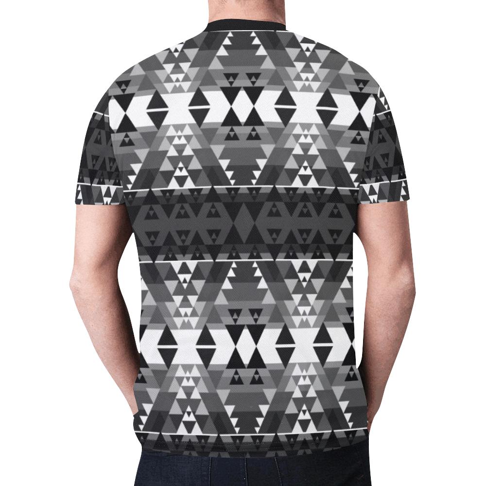 Writing on Stone Black and White New All Over Print T-shirt for Men/Large Size (Model T45) New All Over Print T-shirt for Men/Large (T45) e-joyer