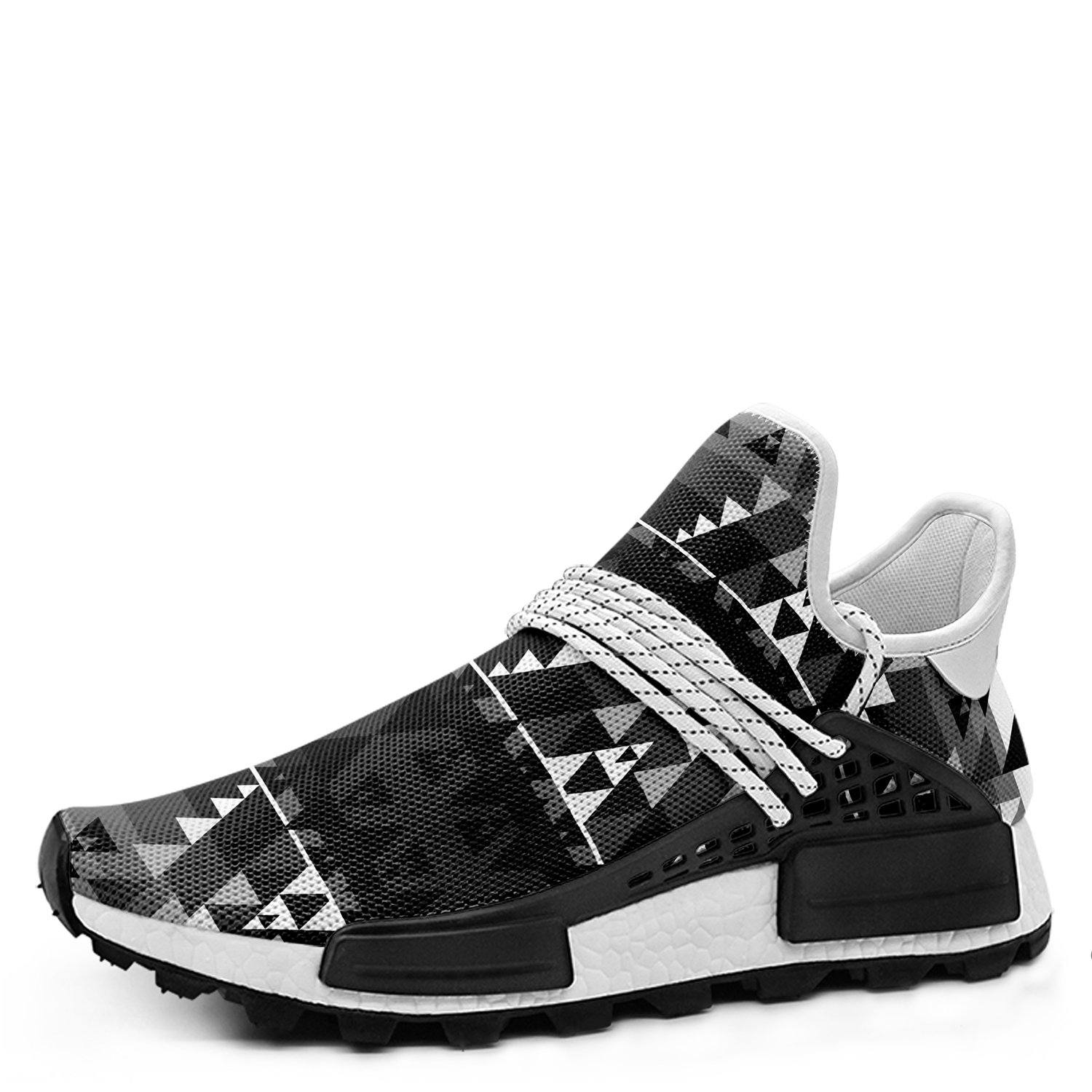 Writing on Stone Black and White Okaki Sneakers Shoes 49 Dzine