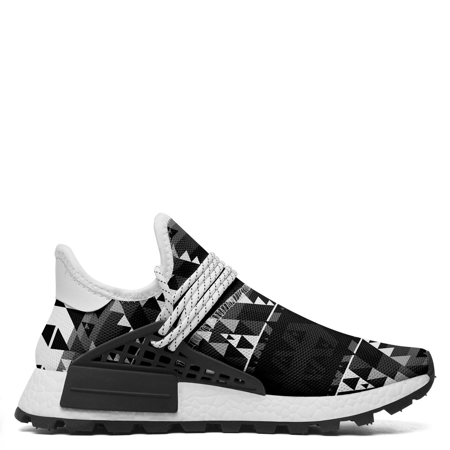 Writing on Stone Black and White Okaki Sneakers Shoes 49 Dzine