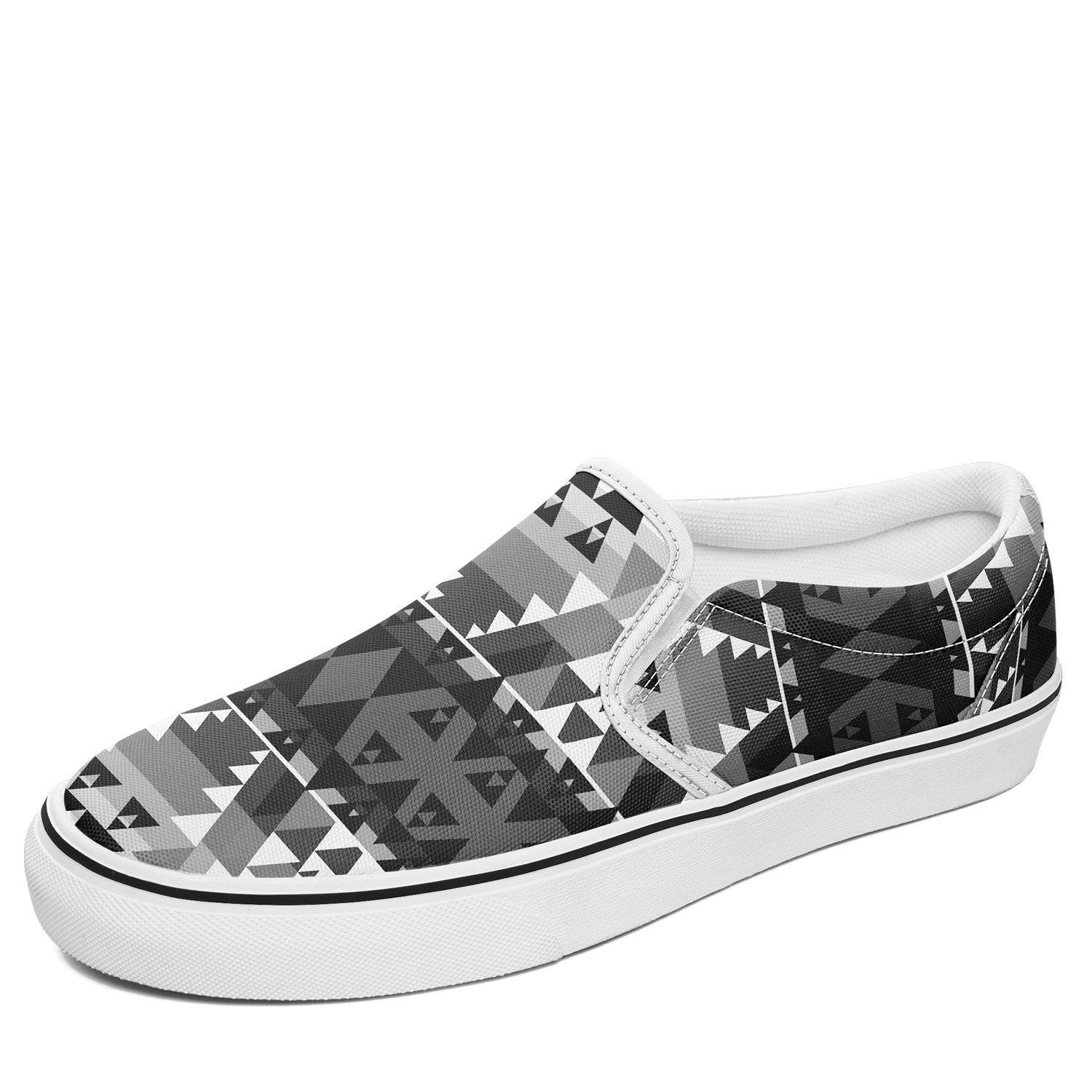 Writing on Stone Black and White Otoyimm Kid's Canvas Slip On Shoes 49 Dzine US Youth 1 / EUR 32 White Sole