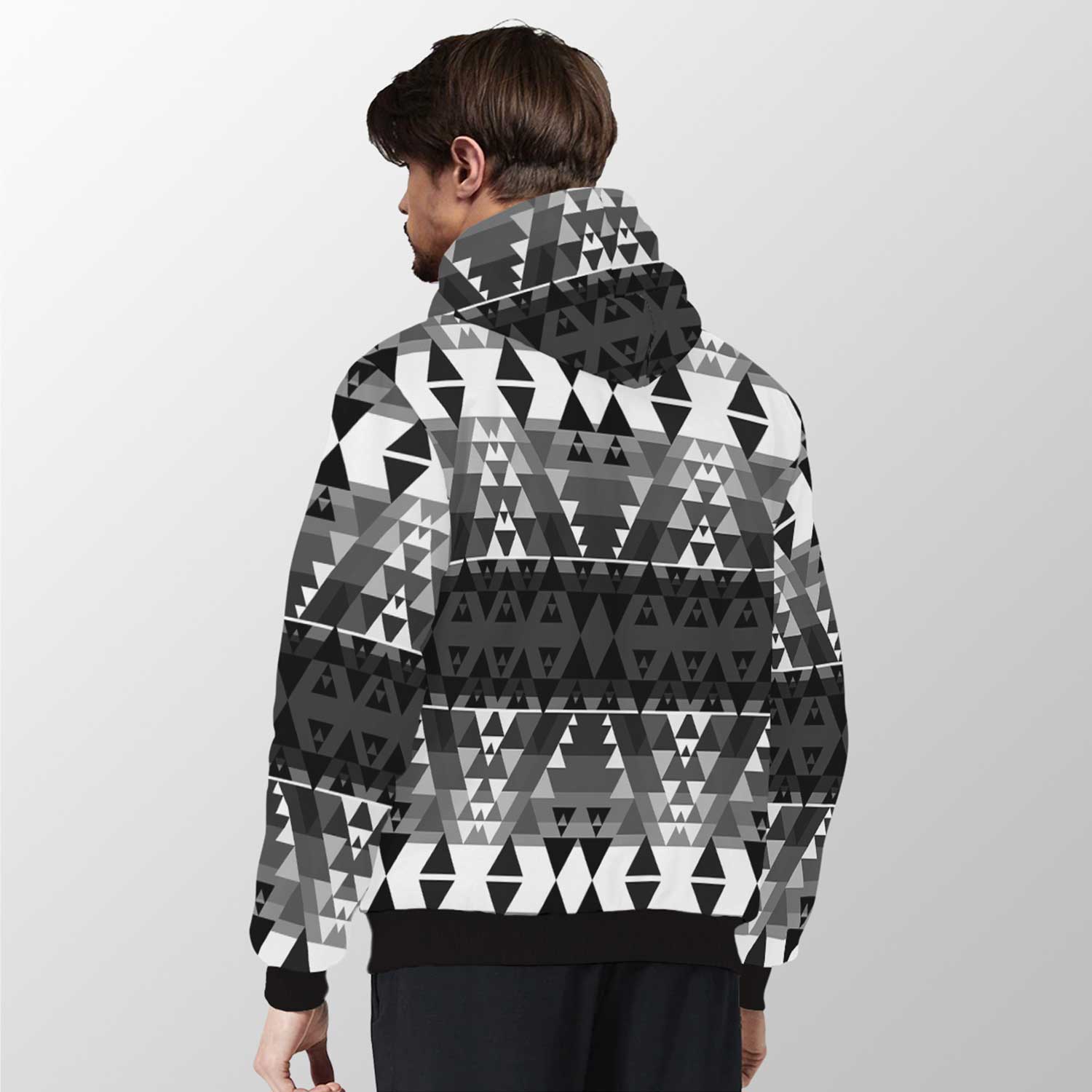 Writing on Stone Black and White Sherpa Hoodie 49 Dzine