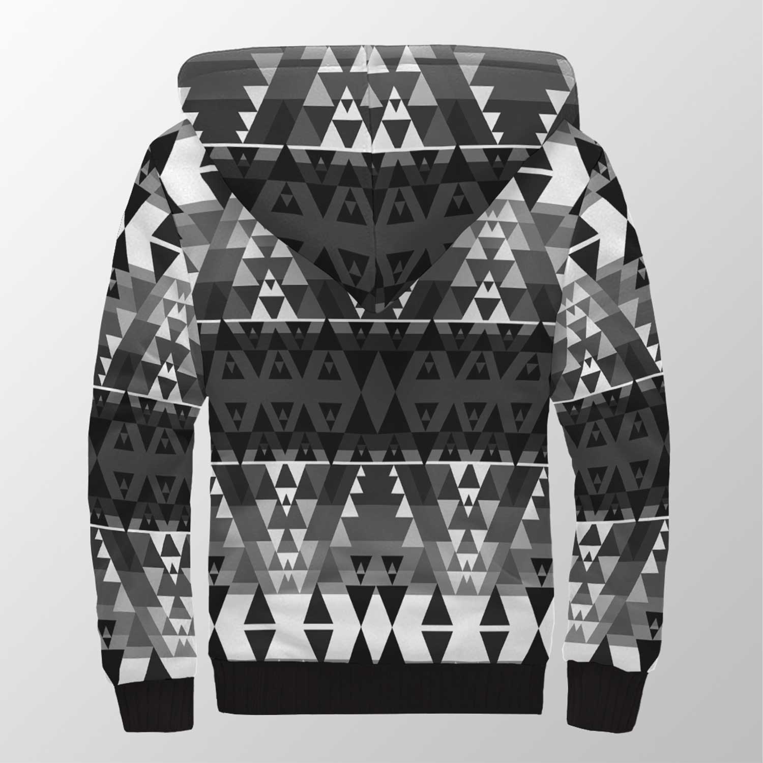 Writing on Stone Black and White Sherpa Hoodie 49 Dzine