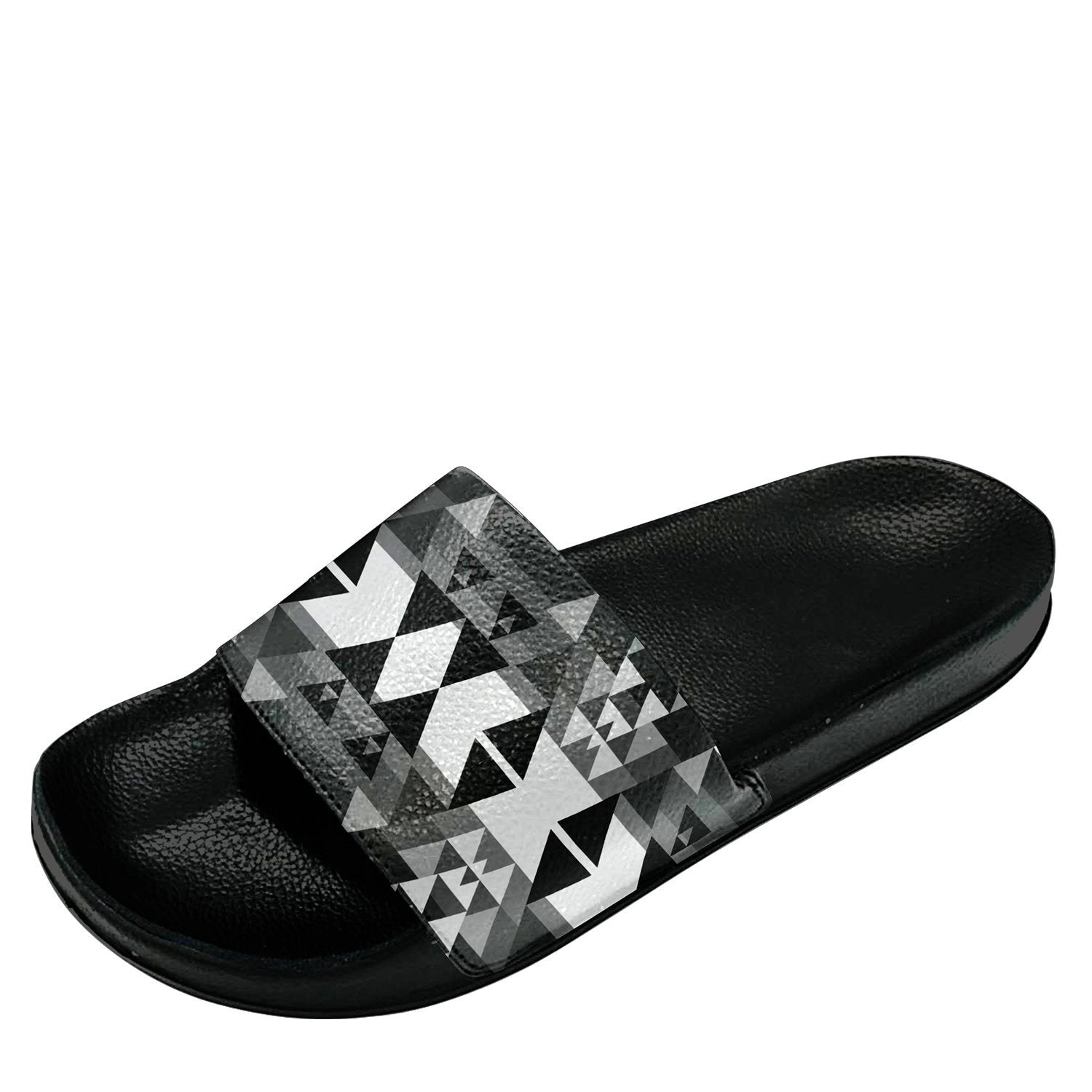 Writing on Stone Black and White Slide Sandals 49 Dzine