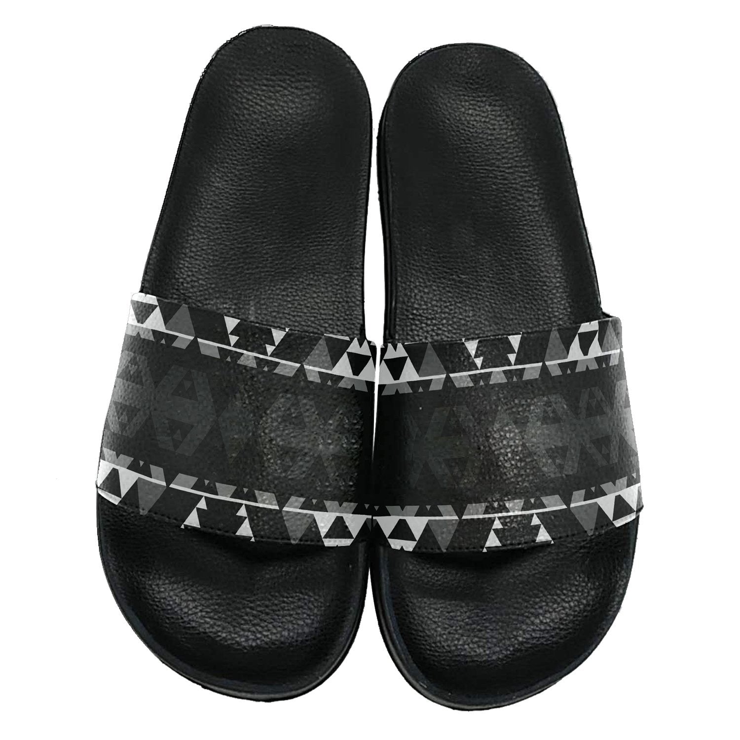 Writing on Stone Black and White Slide Sandals 49 Dzine