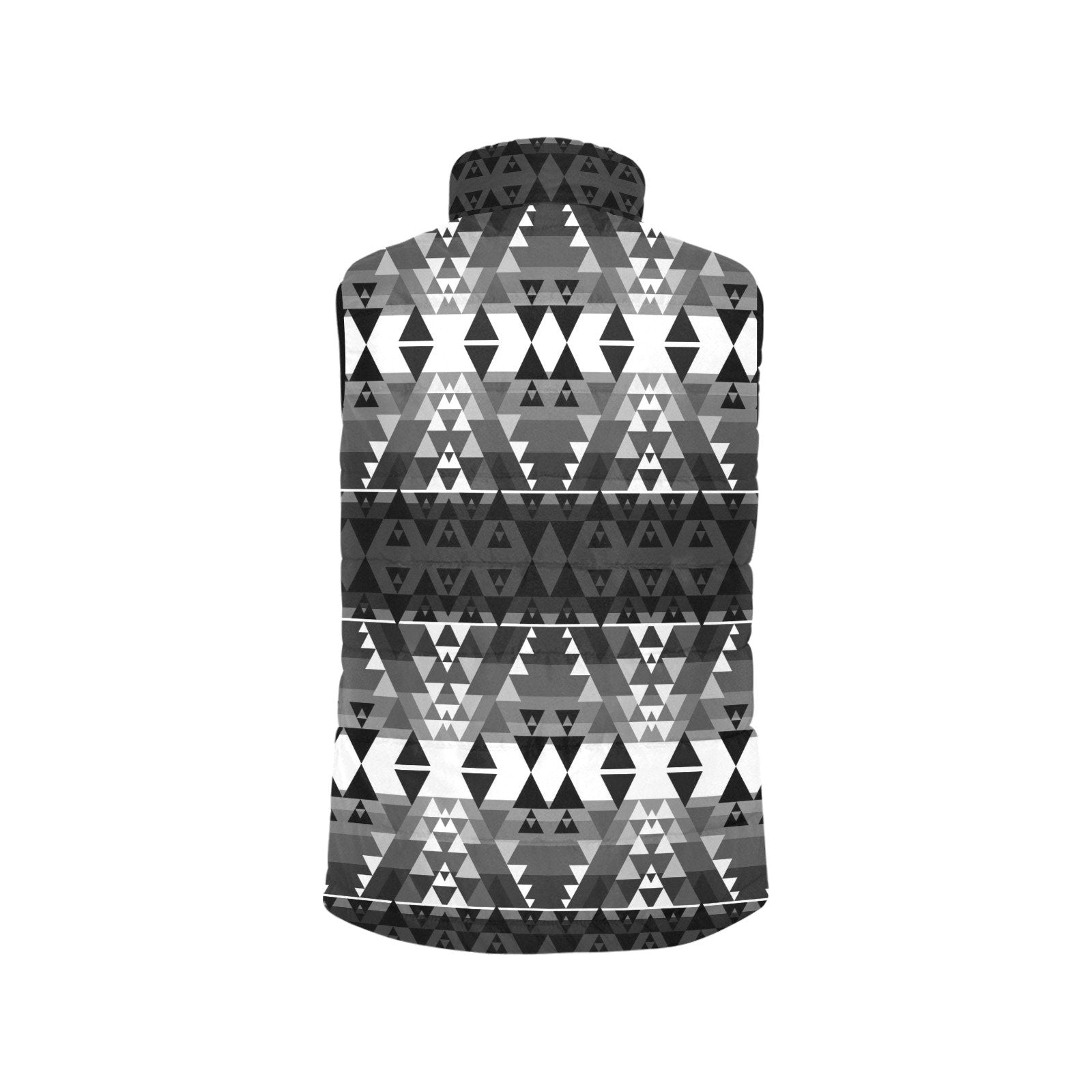 Writing on Stone Black and White Women's Padded Vest Jacket (Model H44) Women's Padded Vest Jacket (H44) e-joyer