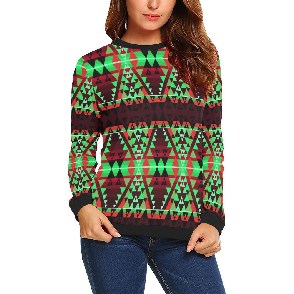 Writing on Stone Enemy Chase All Over Print Crewneck Sweatshirt for Women (Model H18) Crewneck Sweatshirt for Women (H18) e-joyer