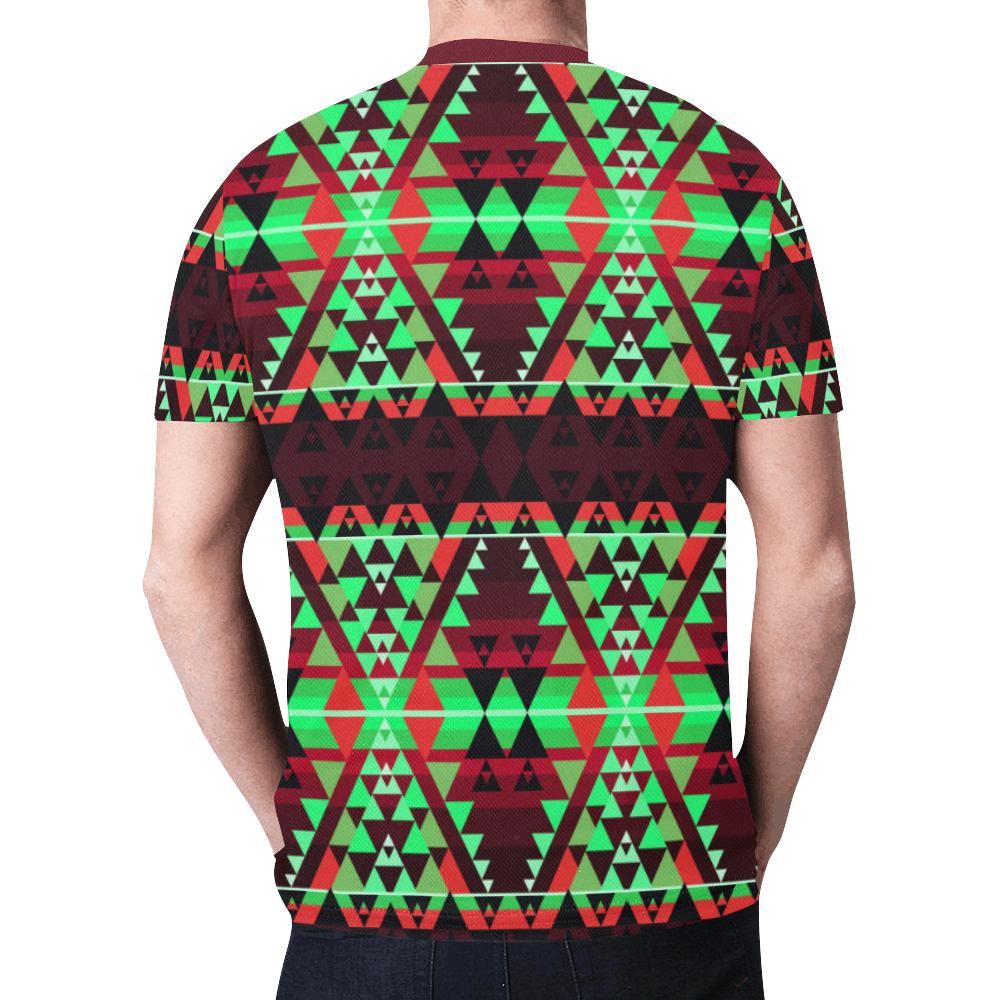 Writing on Stone Enemy Chase New All Over Print T-shirt for Men/Large Size (Model T45) New All Over Print T-shirt for Men/Large (T45) e-joyer