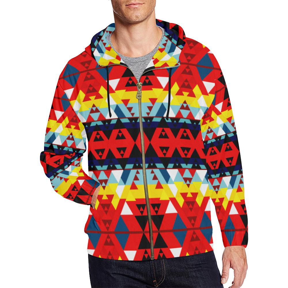 Writing on Stone Enemy Retreat All Over Print Full Zip Hoodie for Men (Model H14) All Over Print Full Zip Hoodie for Men (H14) e-joyer