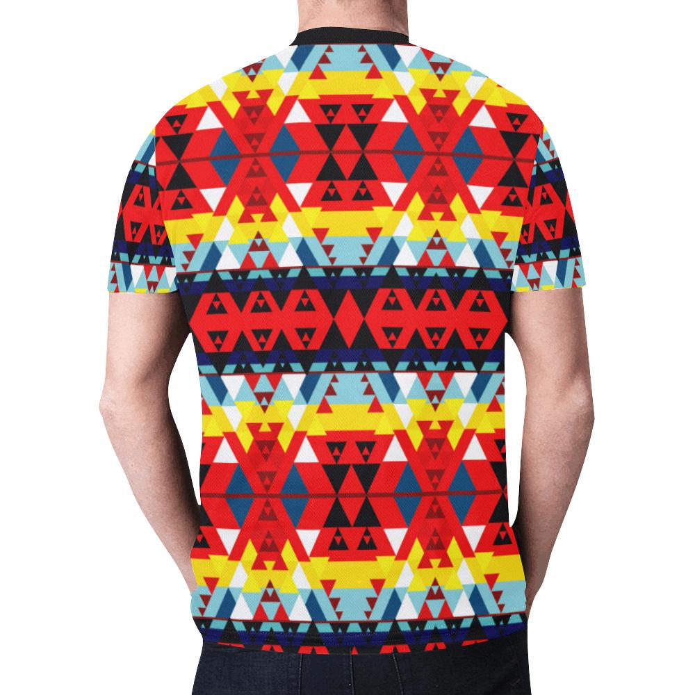 Writing on Stone Enemy Retreat New All Over Print T-shirt for Men/Large Size (Model T45) New All Over Print T-shirt for Men/Large (T45) e-joyer
