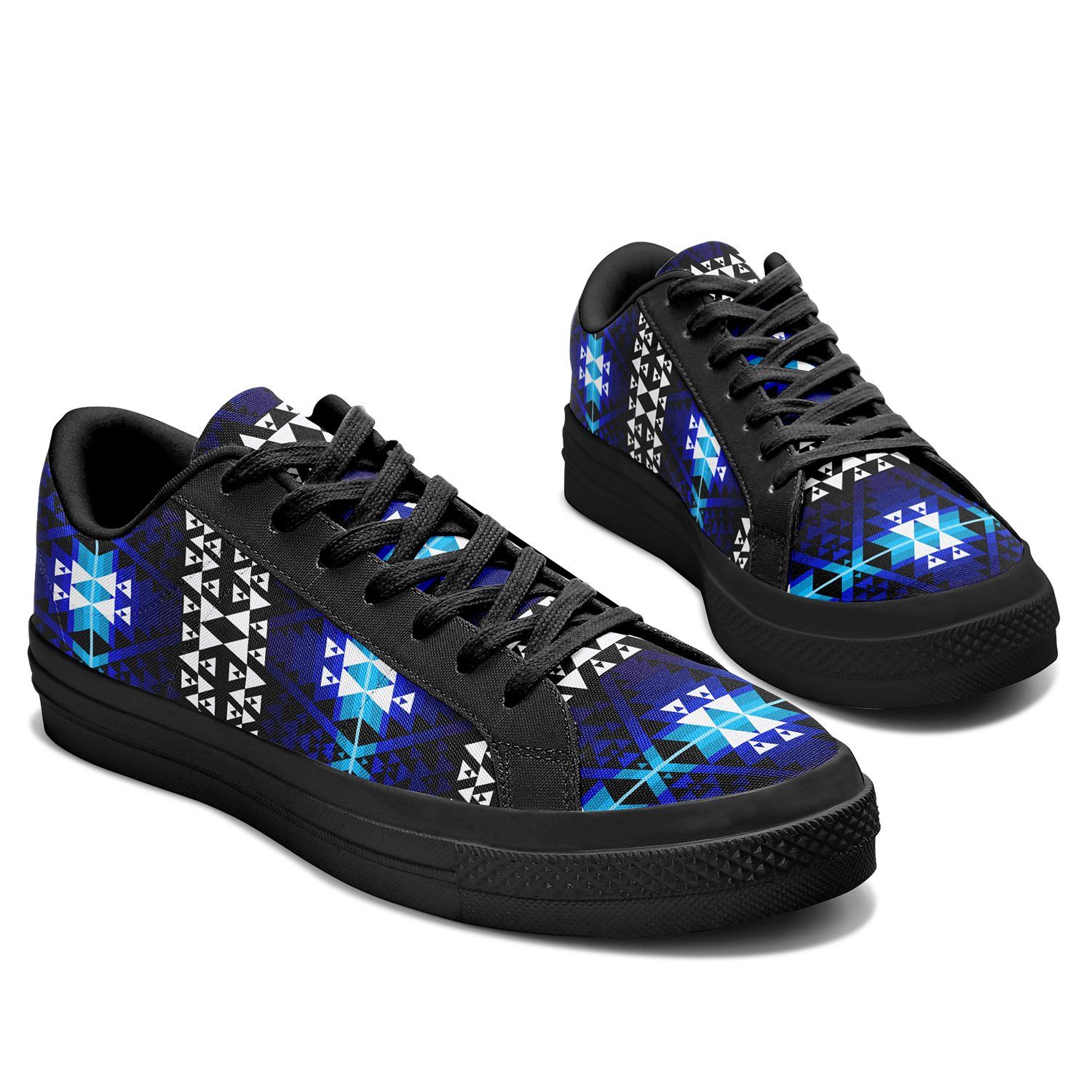Writing on Stone Night Watch Aapisi Low Top Canvas Shoes Black Sole 49 Dzine
