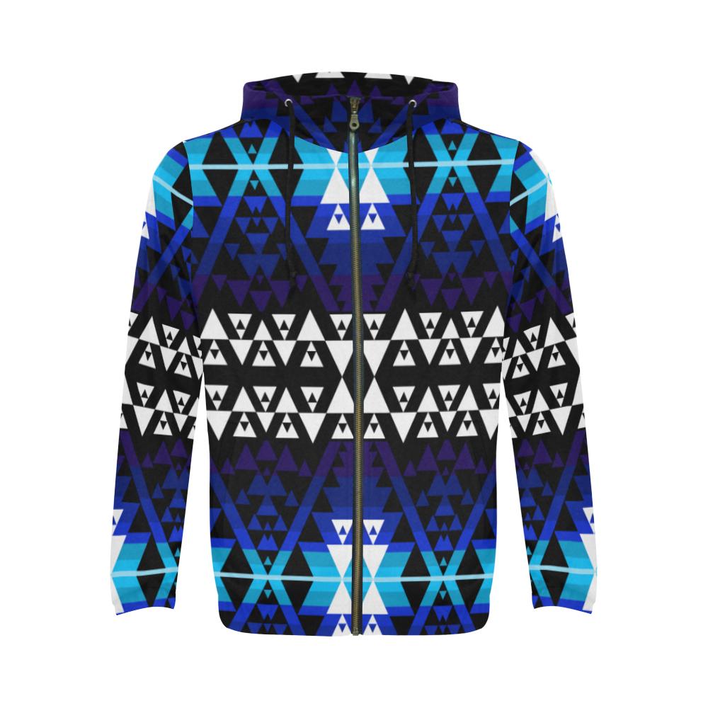 Writing on Stone Night Watch All Over Print Full Zip Hoodie for Men (Model H14) All Over Print Full Zip Hoodie for Men (H14) e-joyer