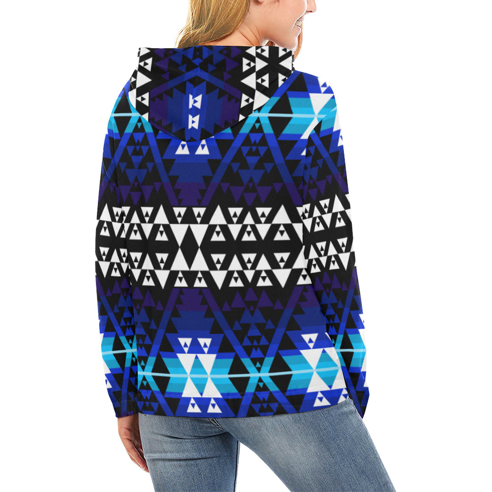 Writing on Stone Night Watch All Over Print Hoodie for Women (USA Size) (Model H13) Hoodie e-joyer