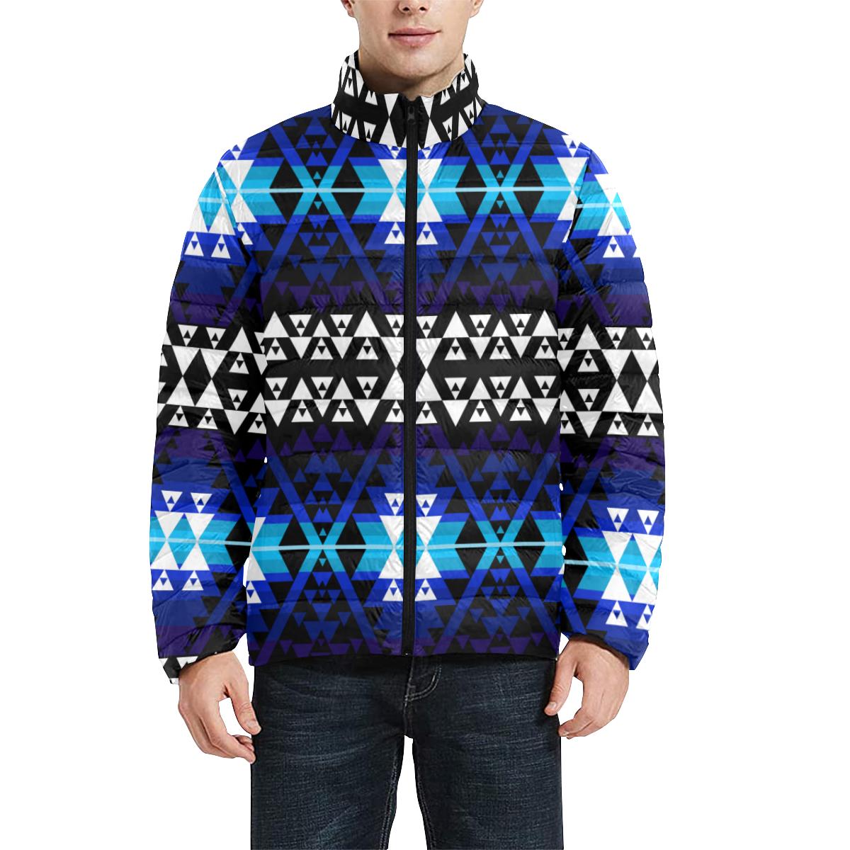 Writing on Stone Night Watch Men's Stand Collar Padded Jacket (Model H41) Men's Stand Collar Padded Jacket (H41) e-joyer