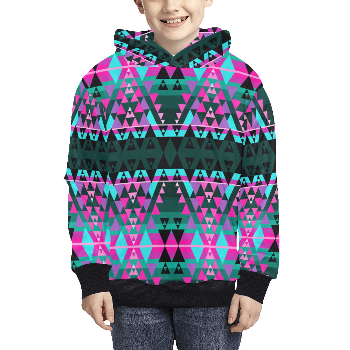 Writing on Stone Sunset Kids' All Over Print Hoodie (Model H38) Kids' AOP Hoodie (H38) e-joyer