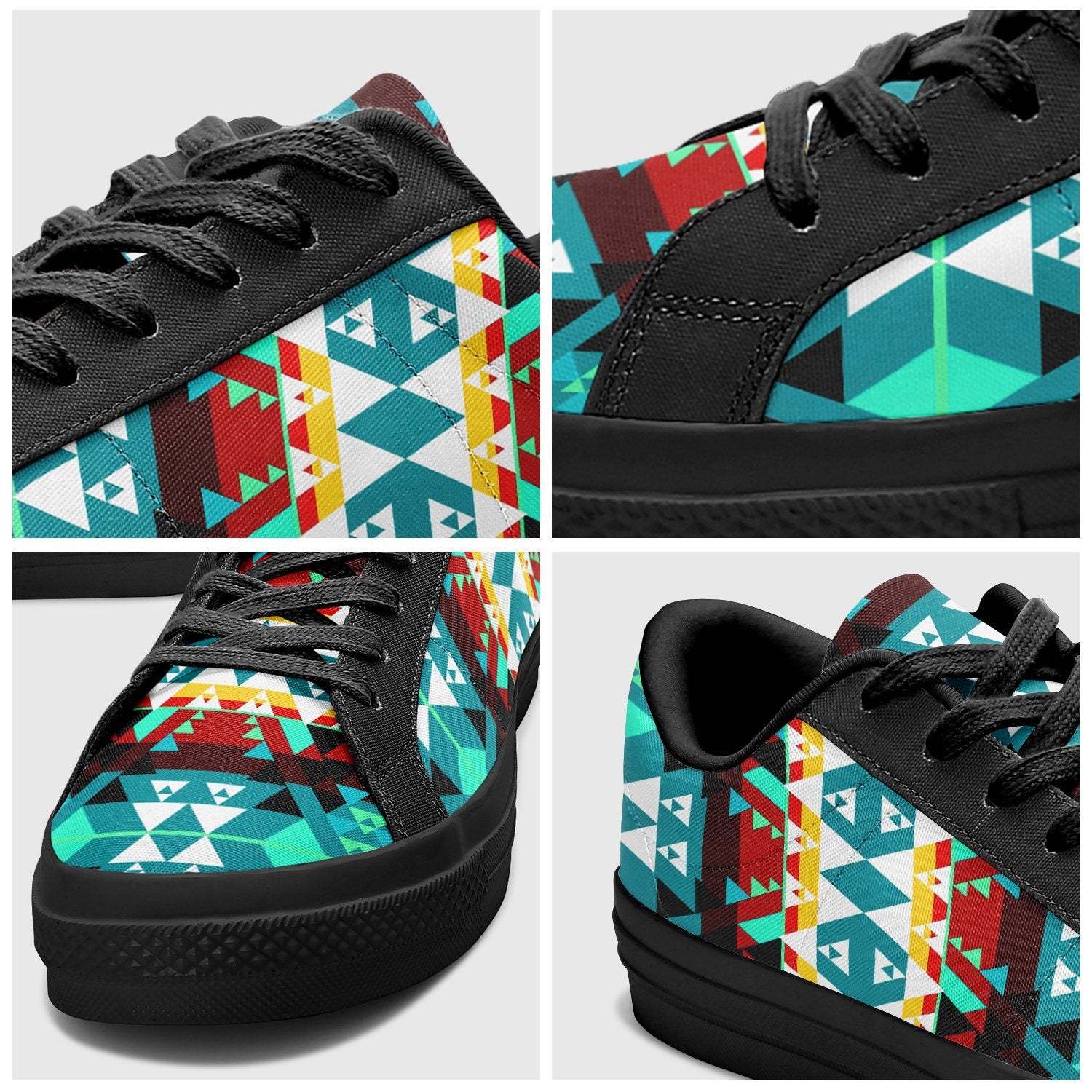 Writing on Stone Wheel Aapisi Low Top Canvas Shoes Black Sole 49 Dzine