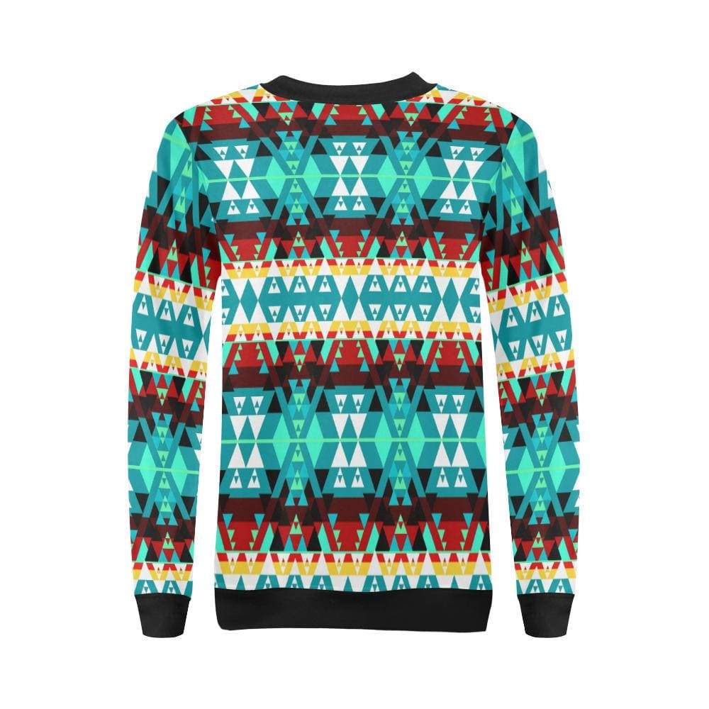 Writing on Stone Wheel All Over Print Crewneck Sweatshirt for Women (Model H18) Crewneck Sweatshirt for Women (H18) e-joyer