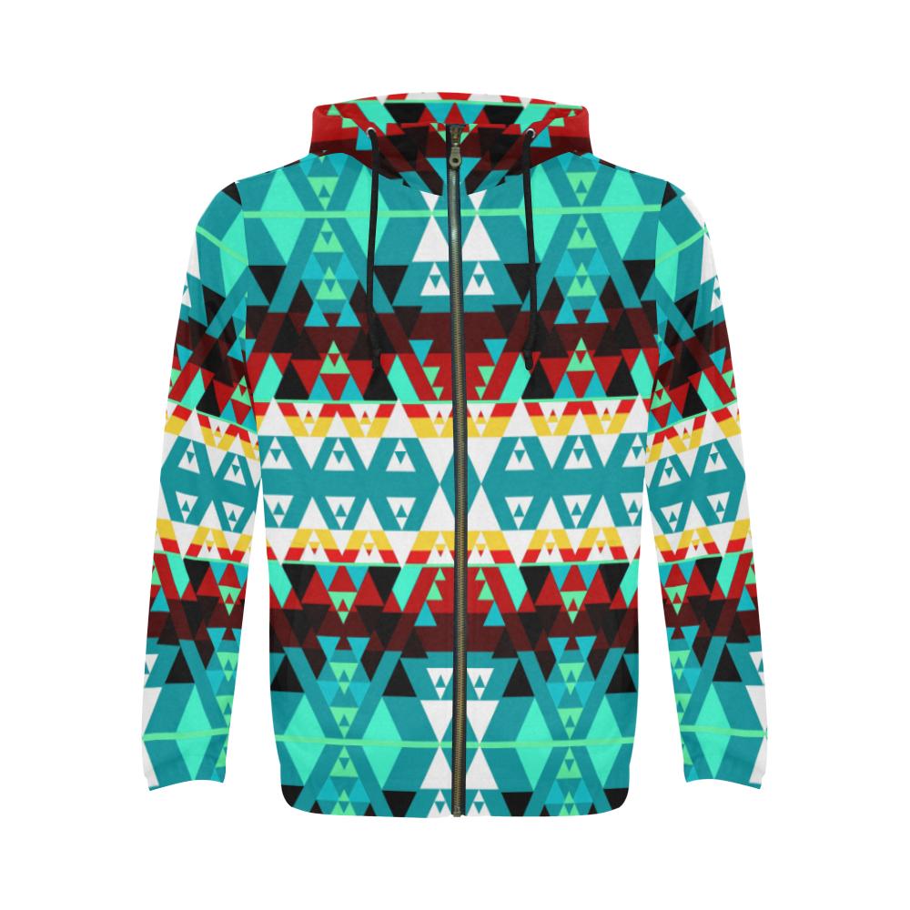 Writing on Stone Wheel All Over Print Full Zip Hoodie for Men (Model H14) All Over Print Full Zip Hoodie for Men (H14) e-joyer