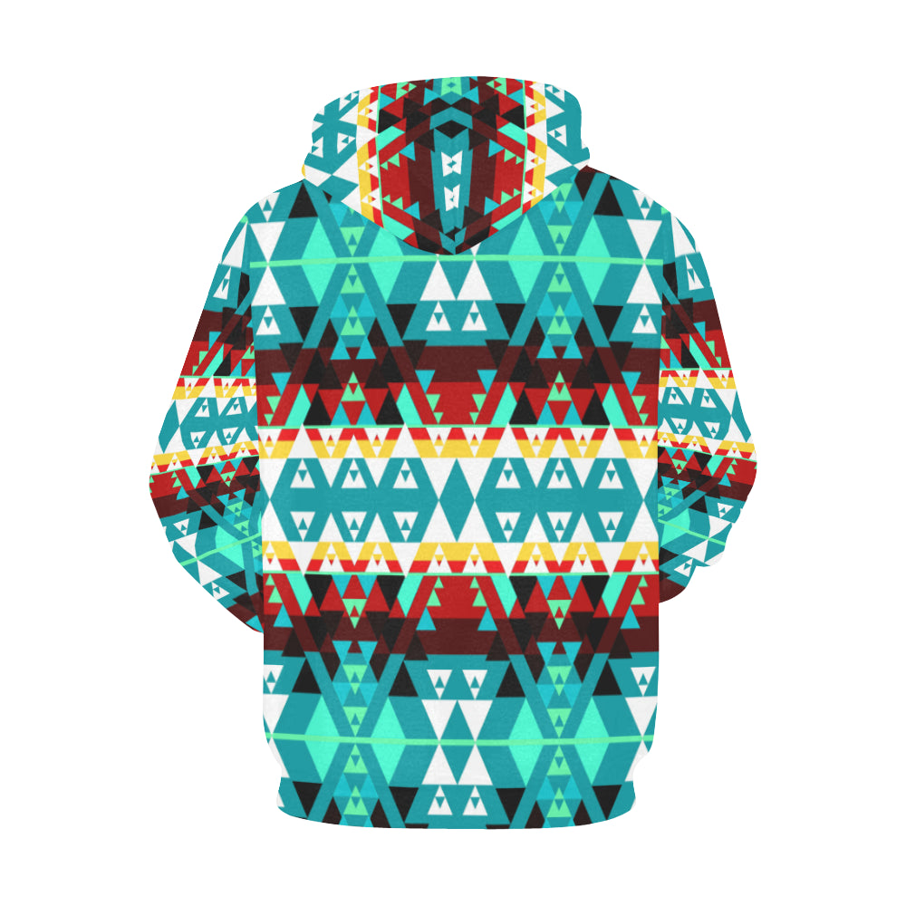 Writing on Stone Wheel All Over Print Hoodie for Women (USA Size) (Model H13) Hoodie e-joyer