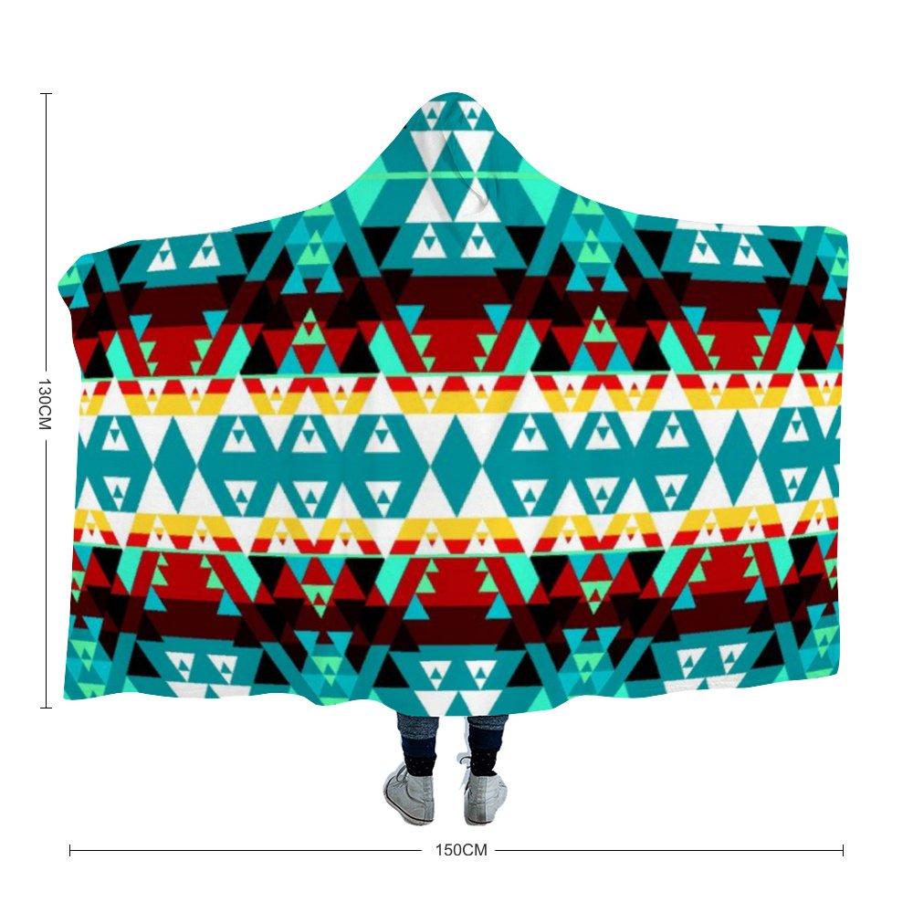 Writing on Stone Wheel Hooded Blanket 49 Dzine