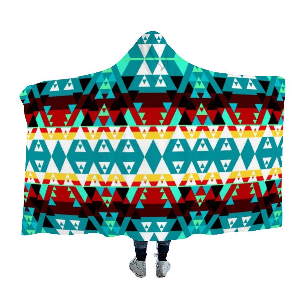 Writing on Stone Wheel Hooded Blanket 49 Dzine