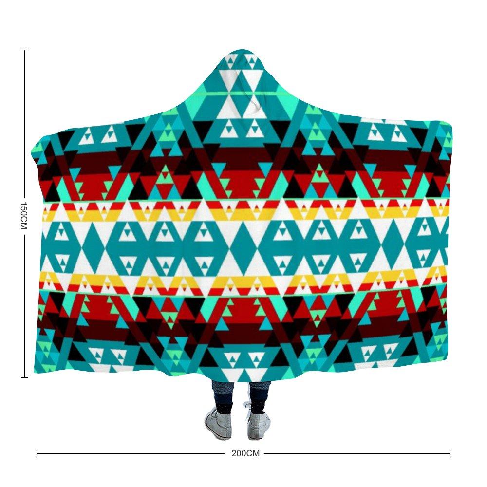 Writing on Stone Wheel Hooded Blanket 49 Dzine