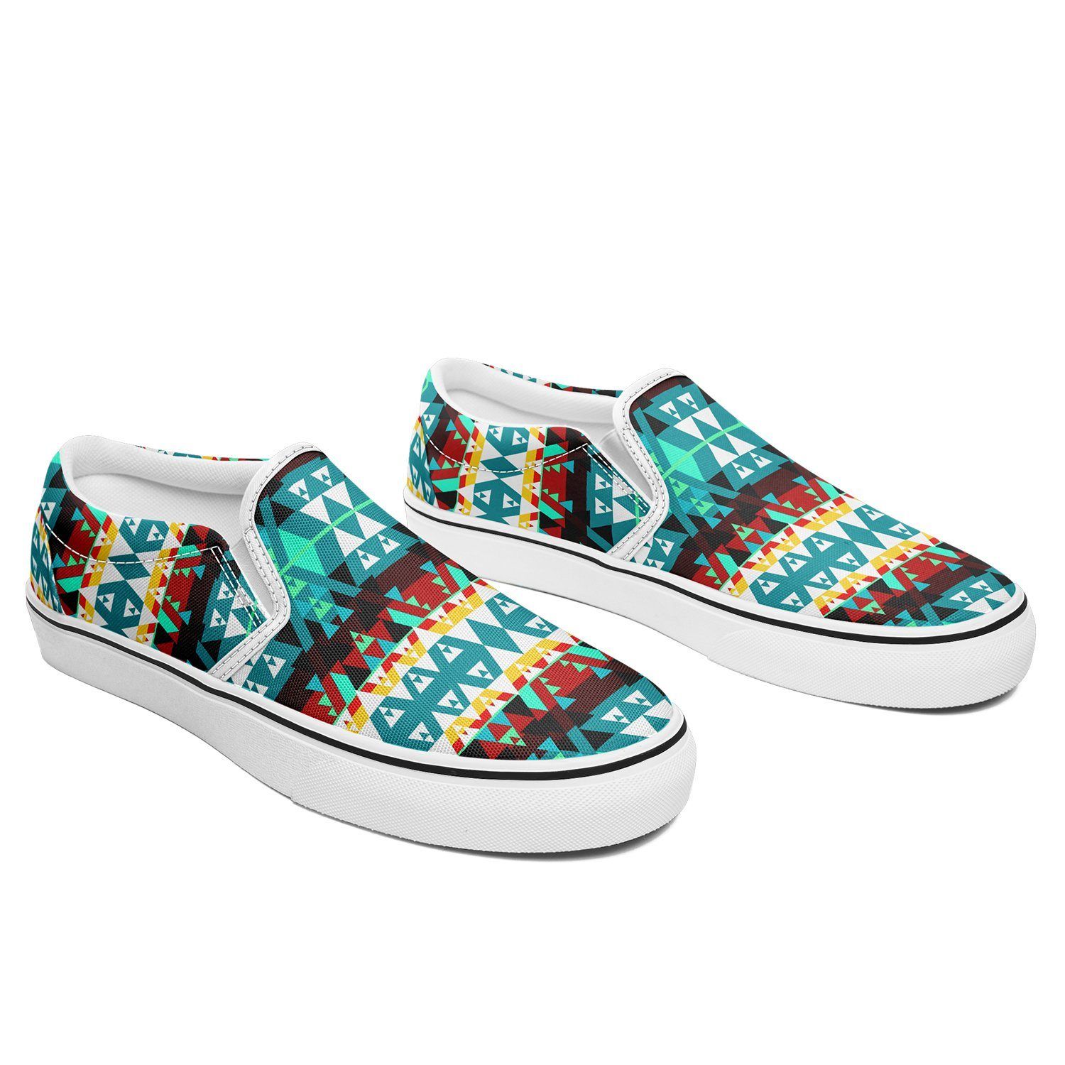 Writing on Stone Wheel Otoyimm Kid's Canvas Slip On Shoes 49 Dzine