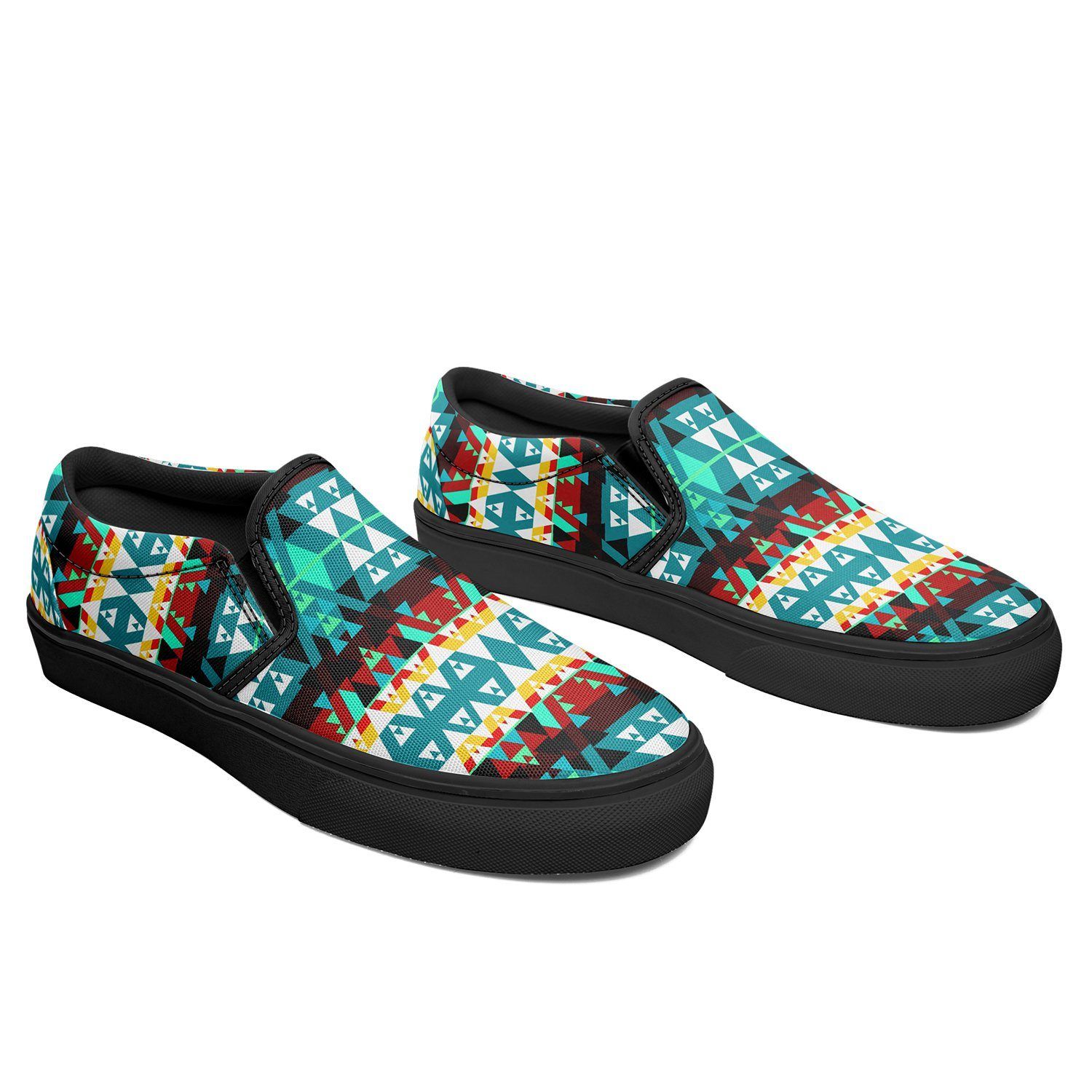 Writing on Stone Wheel Otoyimm Kid's Canvas Slip On Shoes 49 Dzine