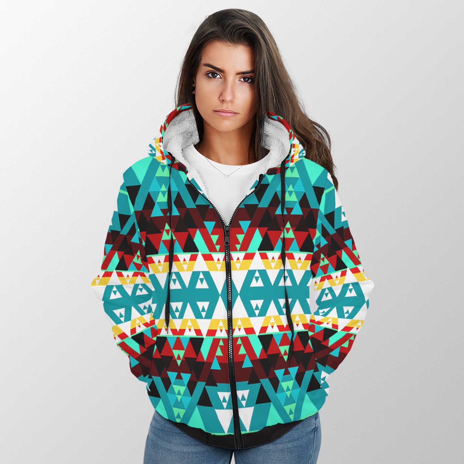 Writing on Stone Wheel Sherpa Hoodie 49 Dzine