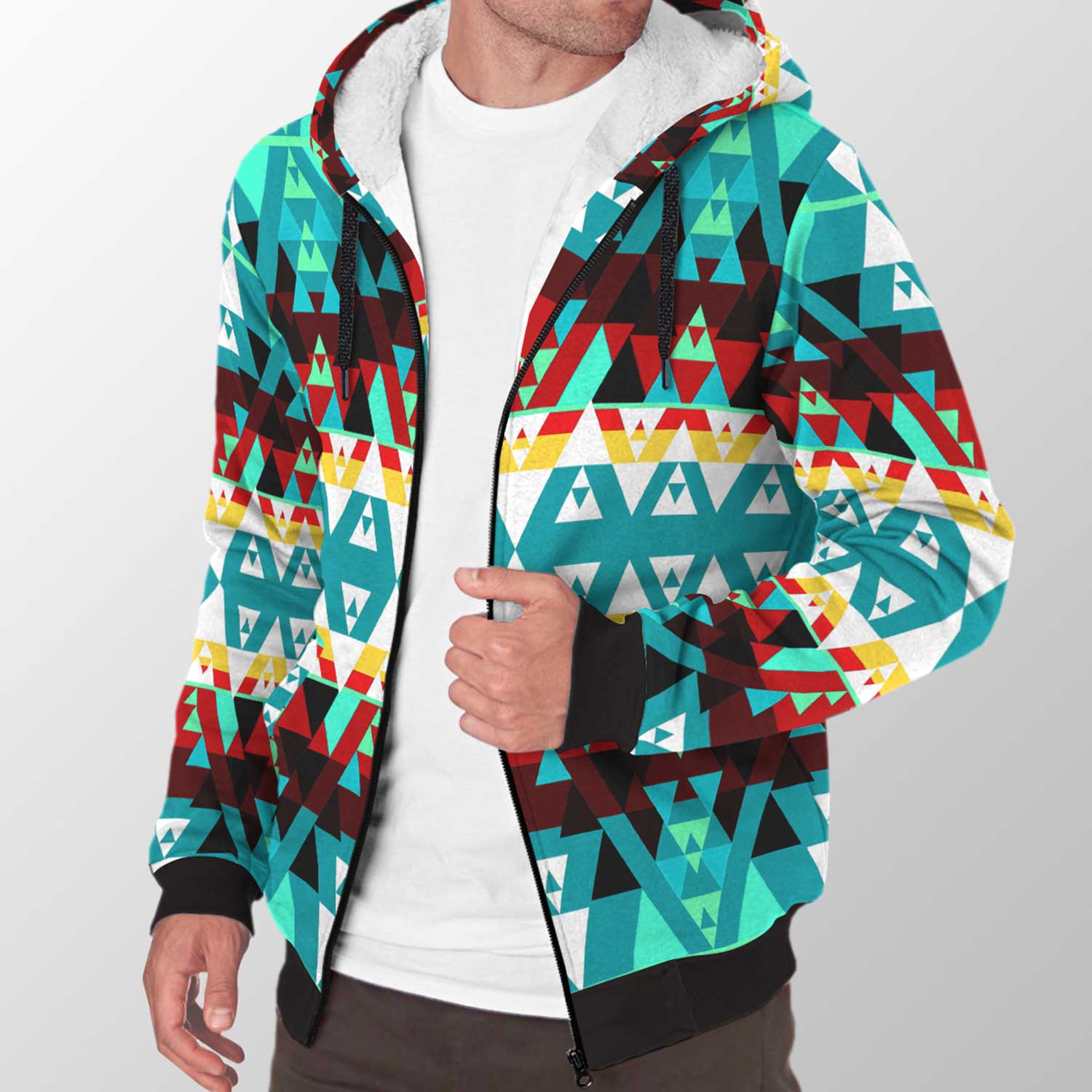 Writing on Stone Wheel Sherpa Hoodie 49 Dzine