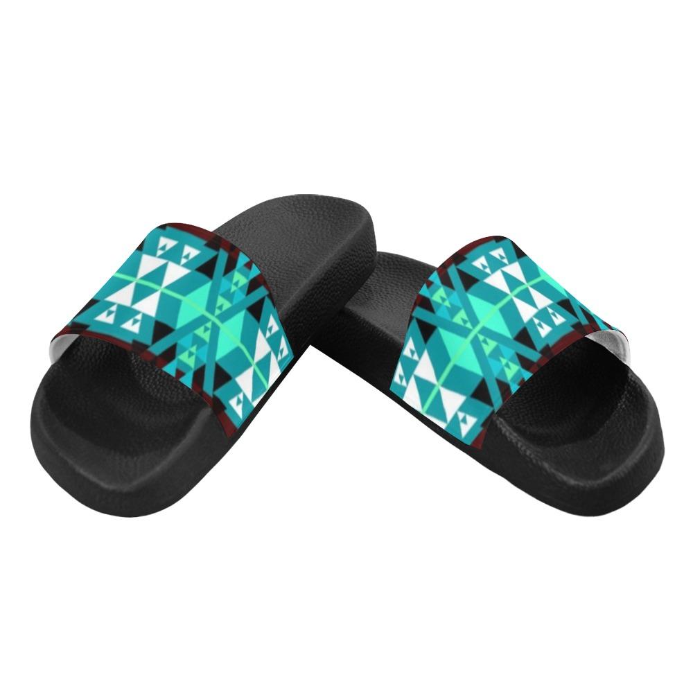Writing on Stone Wheel Women's Slide Sandals (Model 057) Women's Slide Sandals (057) e-joyer