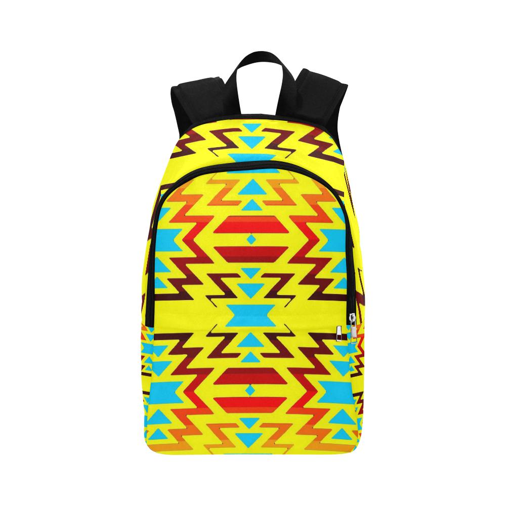 yellow with fire Fabric Backpack for Adult (Model 1659) Casual Backpack for Adult (1659) e-joyer