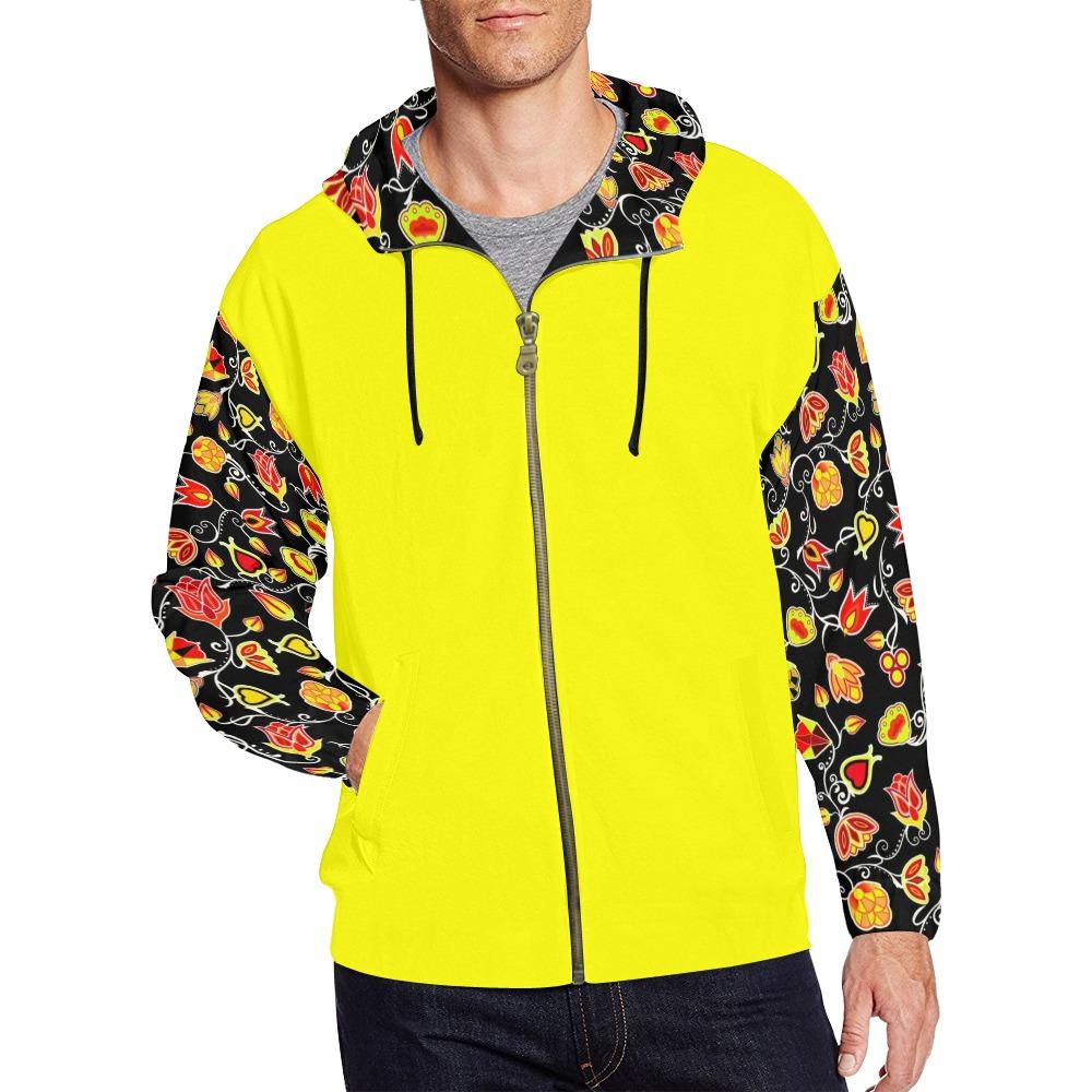 Yellow Wolf All Over Print Full Zip Hoodie for Men (Model H14) All Over Print Full Zip Hoodie for Men (H14) e-joyer