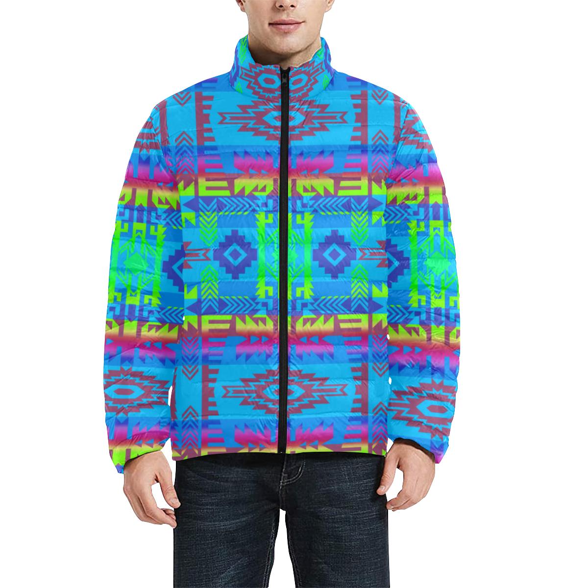 Young Journey Men's Stand Collar Padded Jacket (Model H41) Men's Stand Collar Padded Jacket (H41) e-joyer