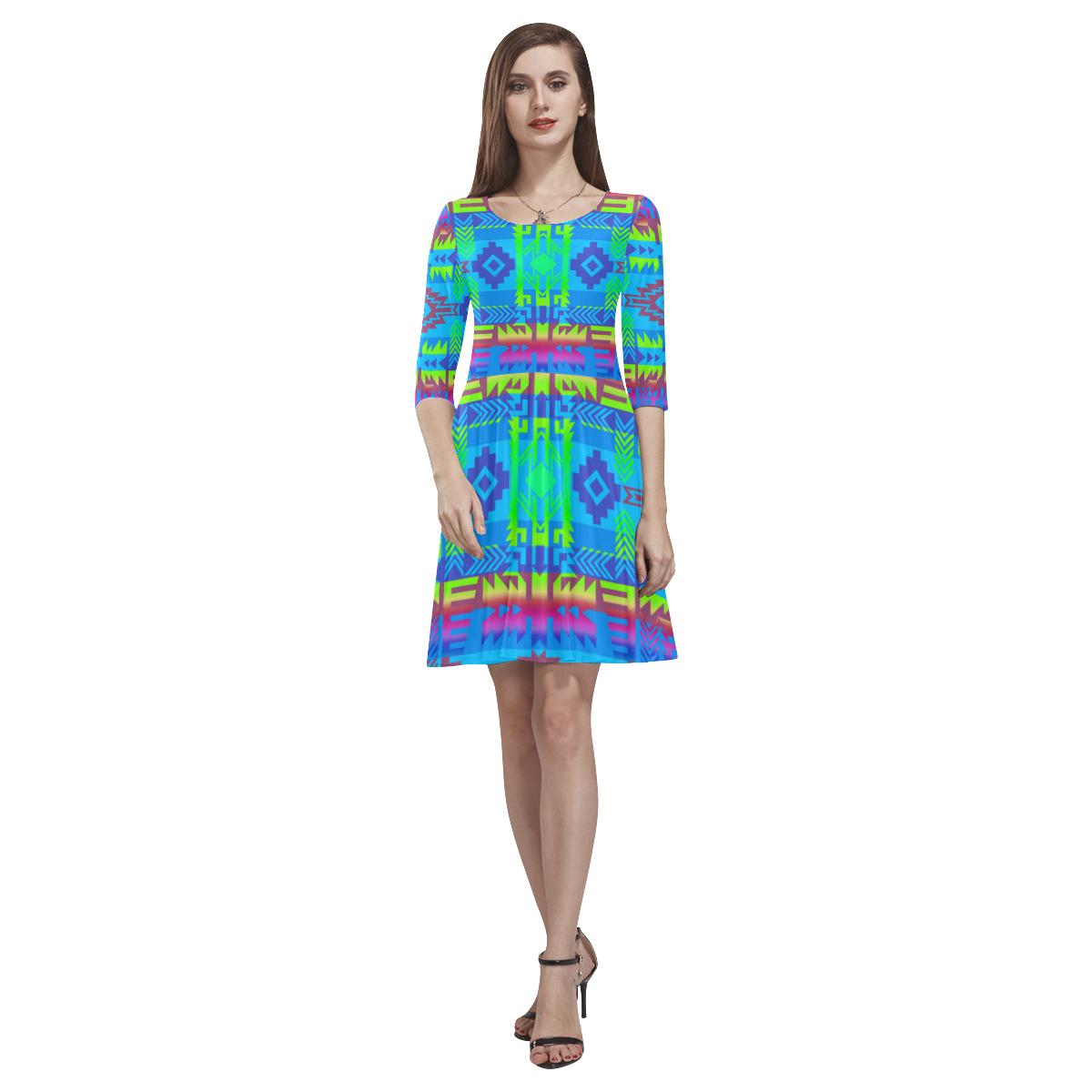 Young Journey Tethys Half-Sleeve Skater Dress(Model D20) Tethys Half-Sleeve Skater Dress (D20) e-joyer