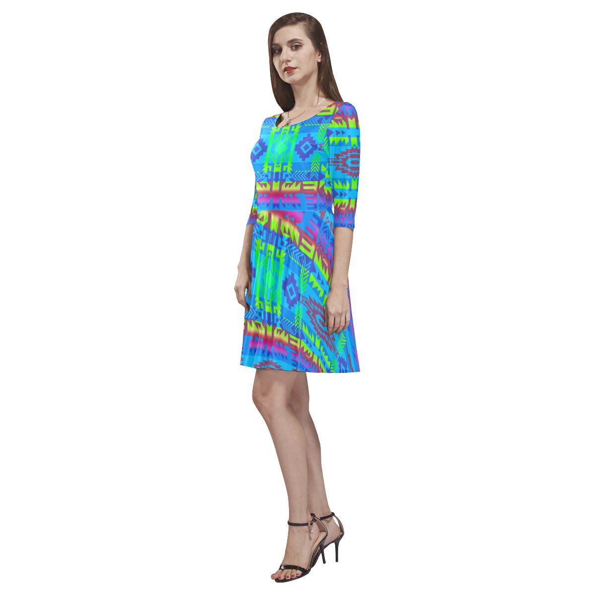 Young Journey Tethys Half-Sleeve Skater Dress(Model D20) Tethys Half-Sleeve Skater Dress (D20) e-joyer