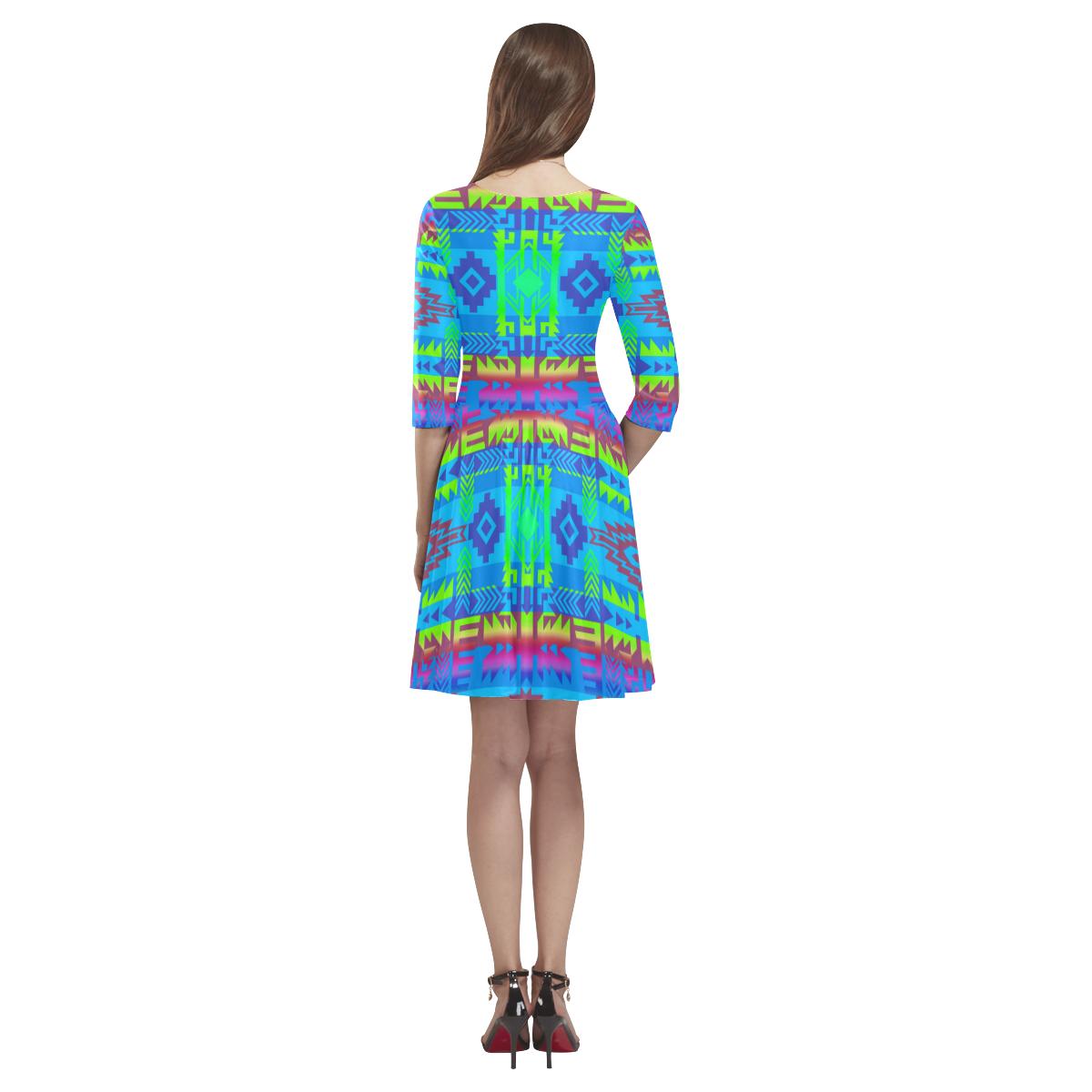 Young Journey Tethys Half-Sleeve Skater Dress(Model D20) Tethys Half-Sleeve Skater Dress (D20) e-joyer