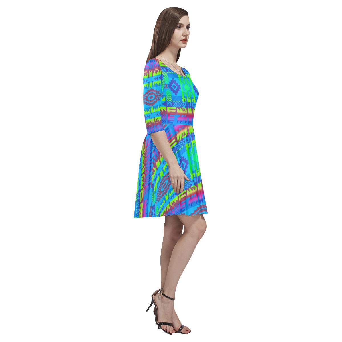 Young Journey Tethys Half-Sleeve Skater Dress(Model D20) Tethys Half-Sleeve Skater Dress (D20) e-joyer