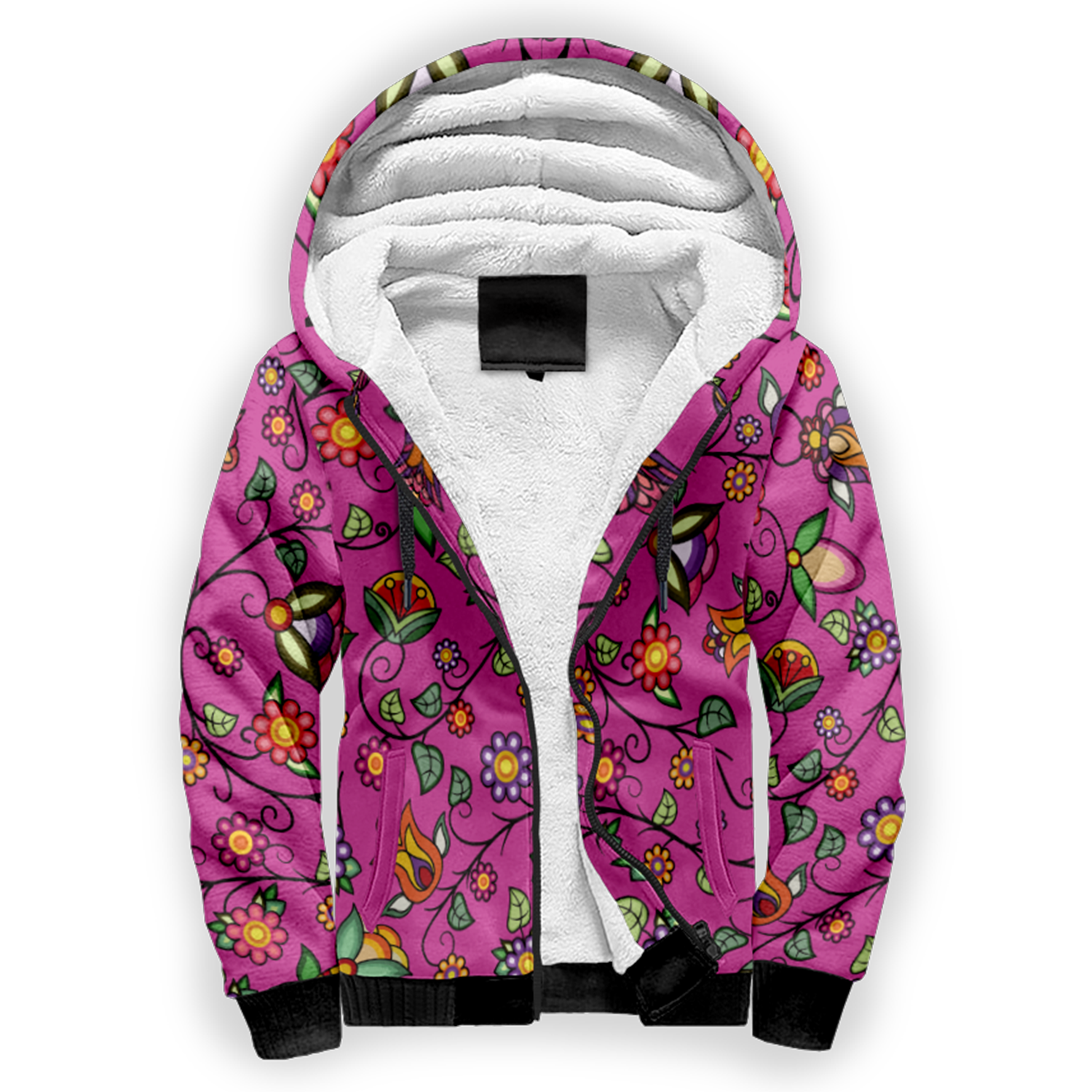 Heartbeat Petals Pink Sherpa Hoodie