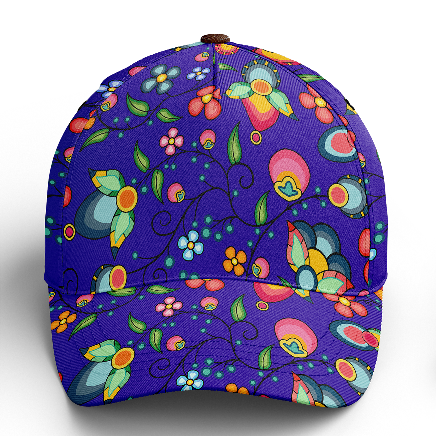 Floral Bounty Blue Snapback Hat